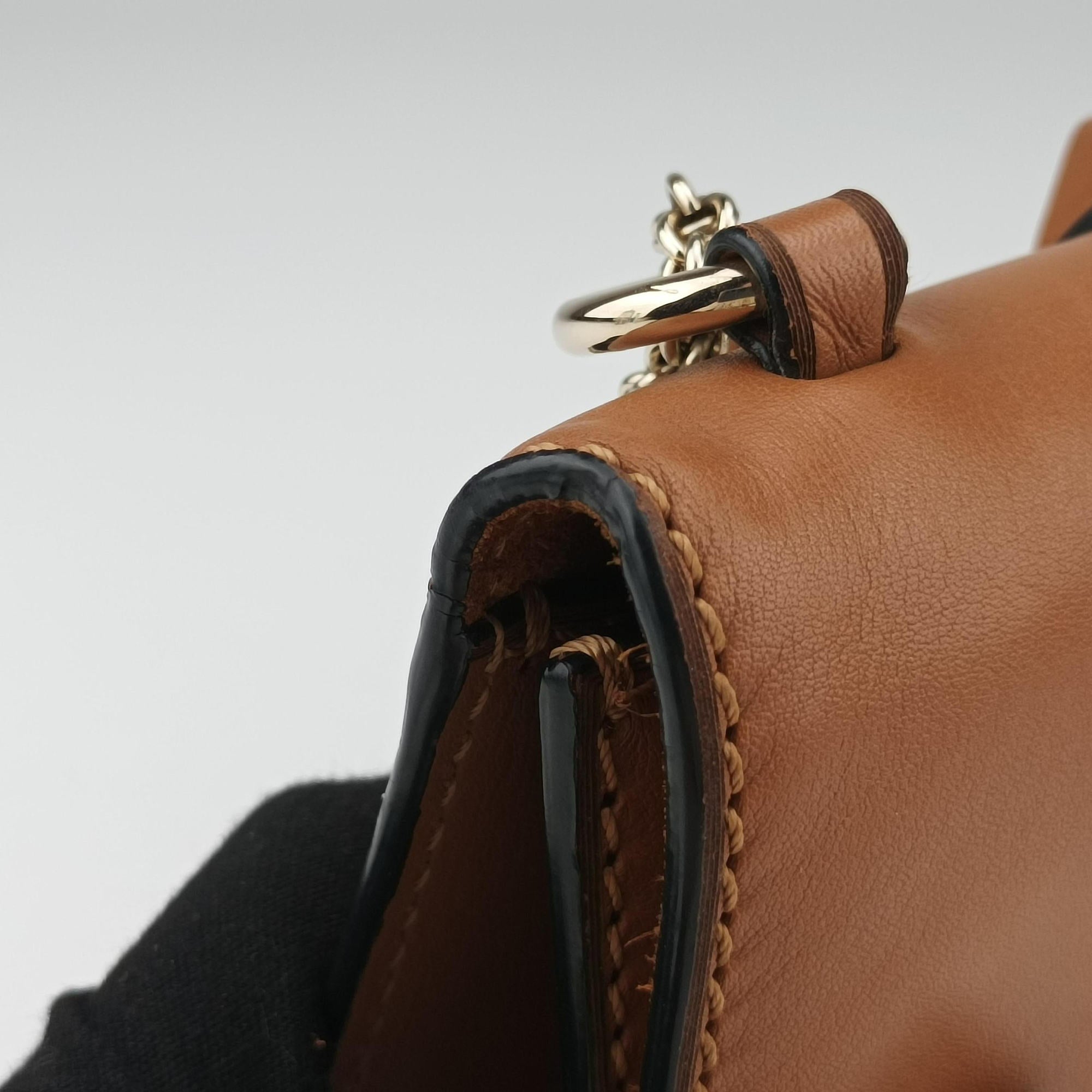 Vintage Valentino Rockstud Glam Lock Orange Leather  shoulderbag | stylenewstar