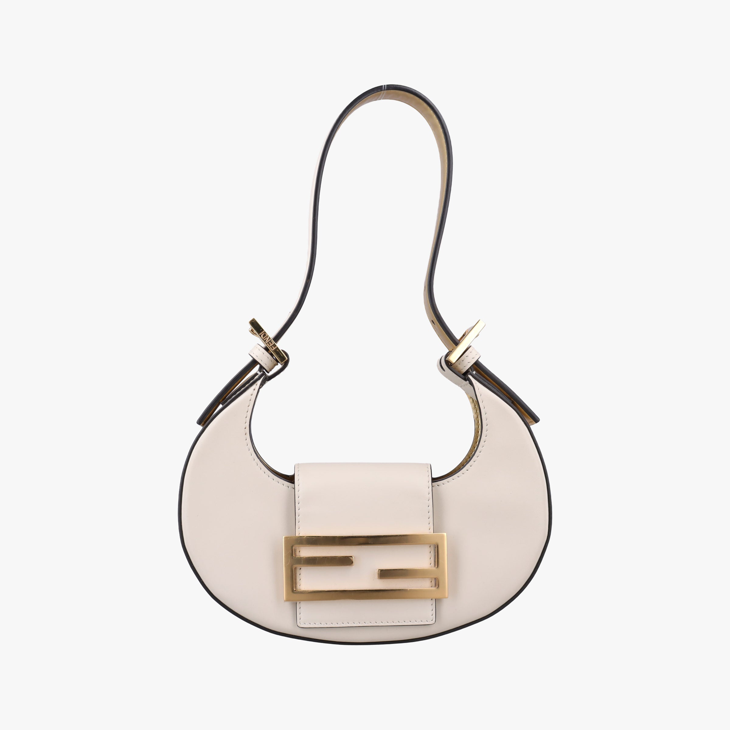 Pre-owned Fendi Cookie Mini White Leather 8BS065 handbag | stylenewstar