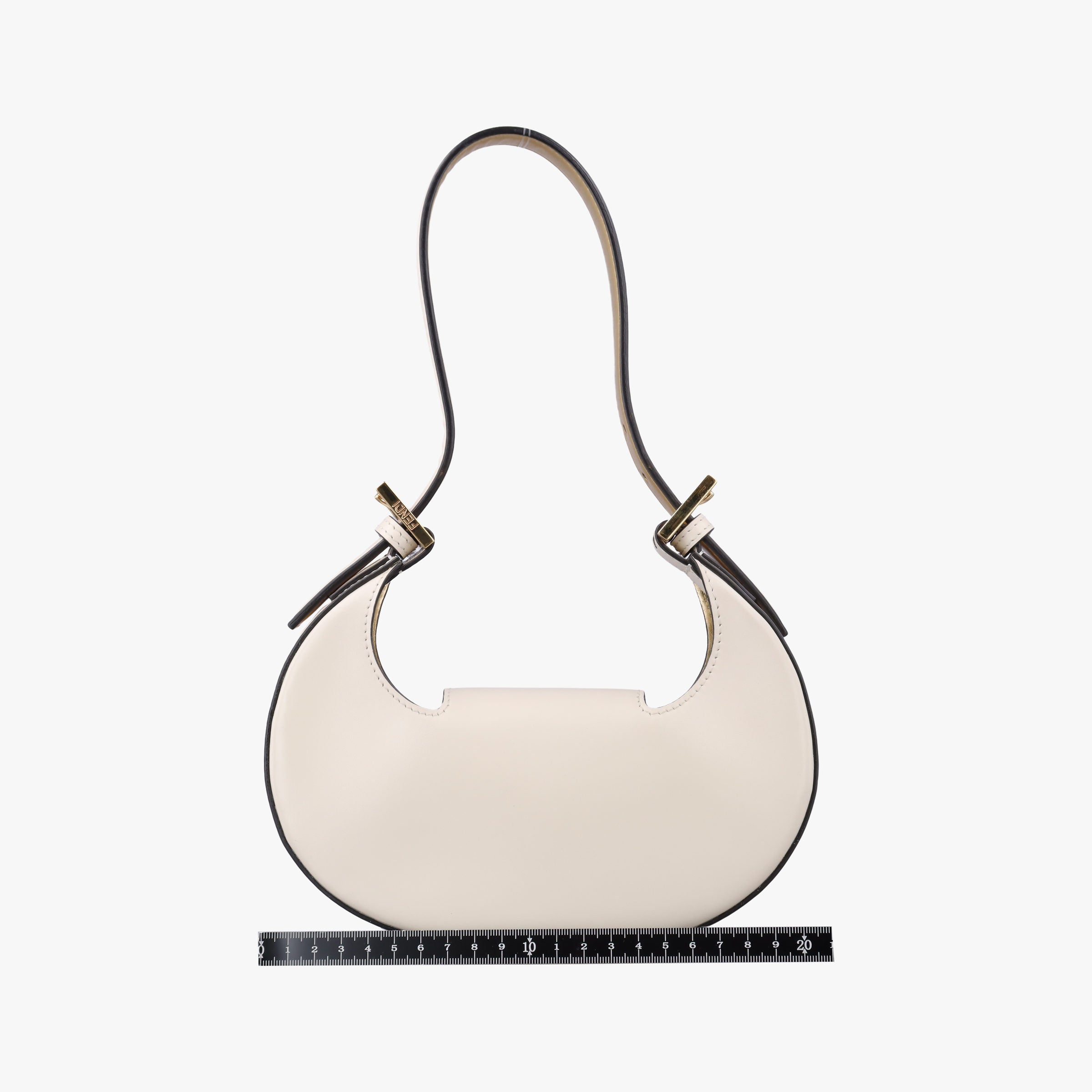 Pre-owned Fendi Cookie Mini White Leather 8BS065 handbag | stylenewstar
