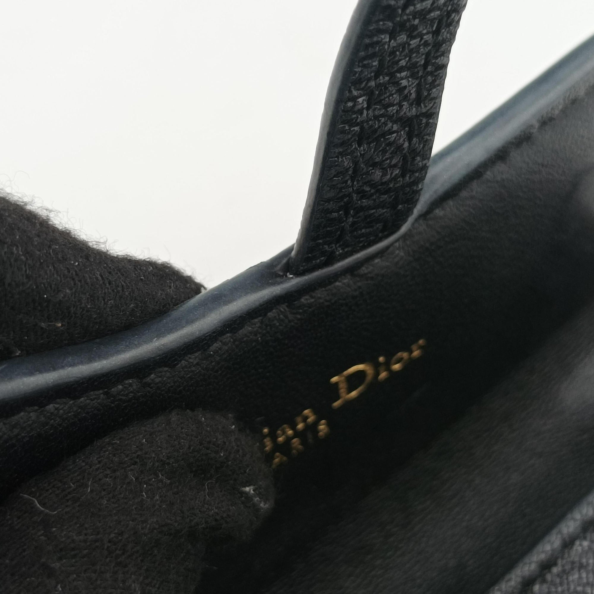 Pre-owned Christian Dior Saddle Black Leather  shoulderbag | stylenewstar