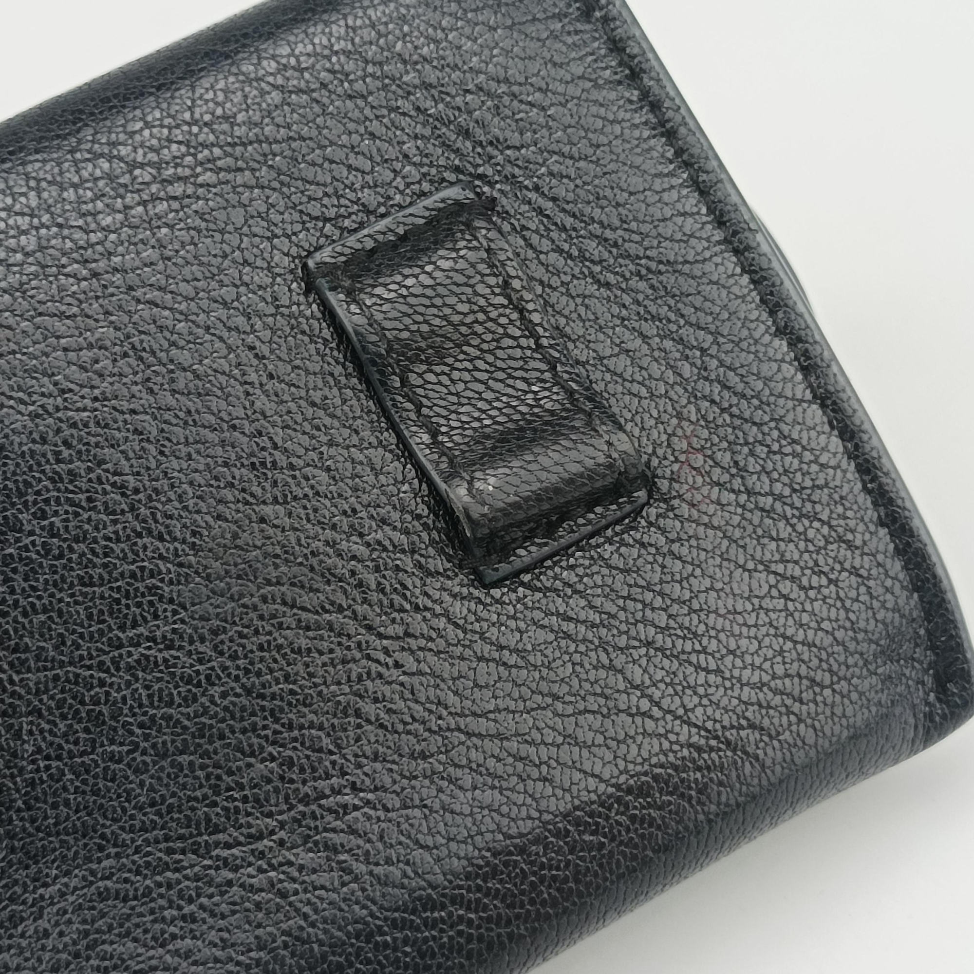 Pre-owned Christian Dior Saddle Black Leather  shoulderbag | stylenewstar
