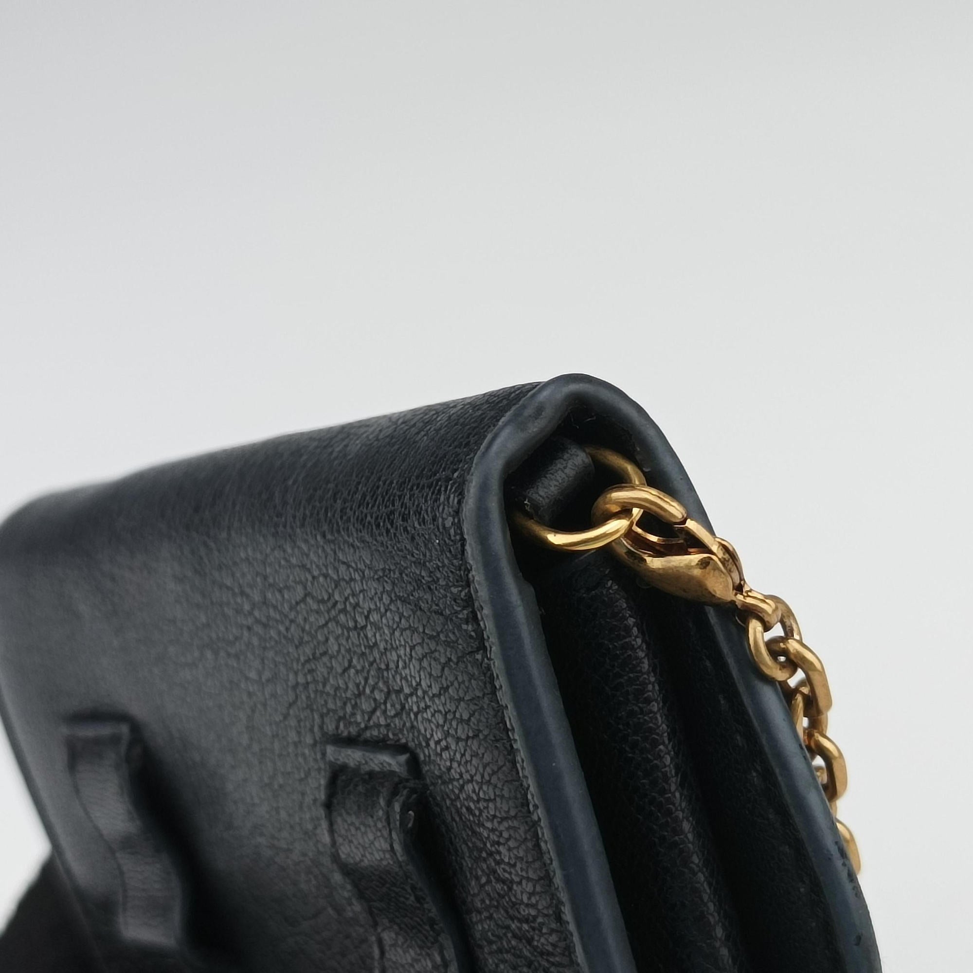 Pre-owned Christian Dior Saddle Black Leather  shoulderbag | stylenewstar