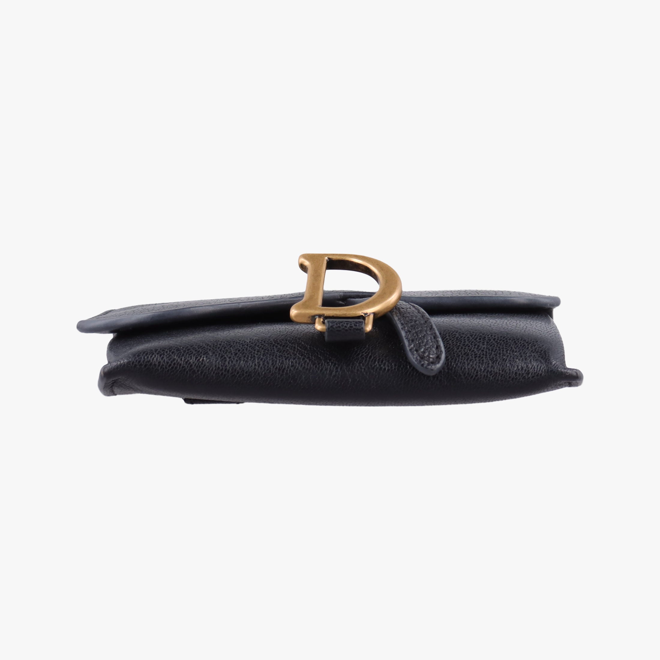 Pre-owned Christian Dior Saddle Black Leather  shoulderbag | stylenewstar