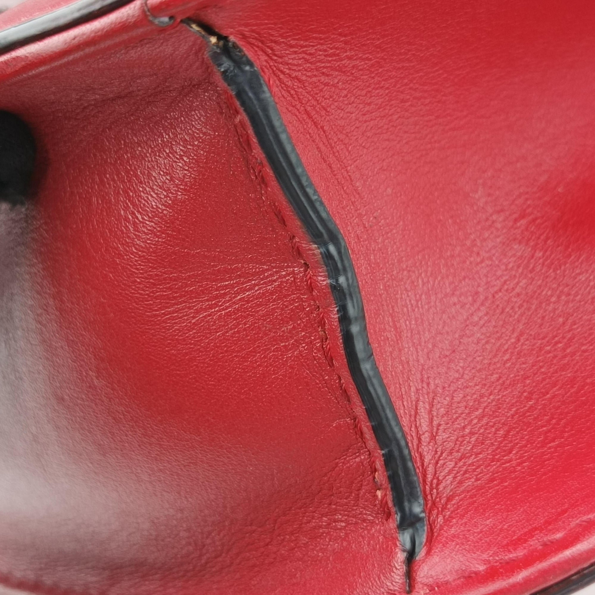 Pre-owned Valentino Rockstud Glam Lock Red Leather  shoulderbag | stylenewstar