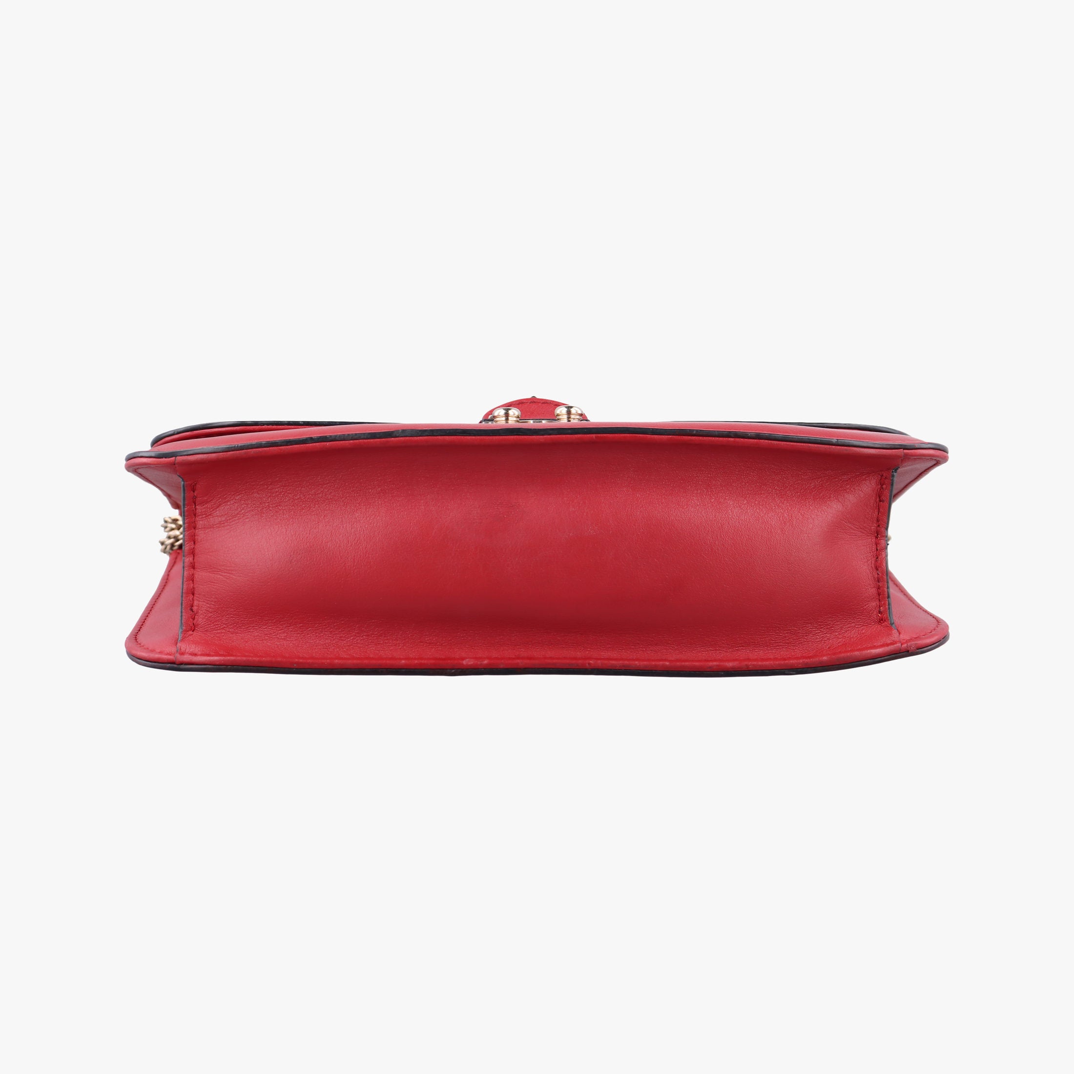 Pre-owned Valentino Rockstud Glam Lock Red Leather  shoulderbag | stylenewstar
