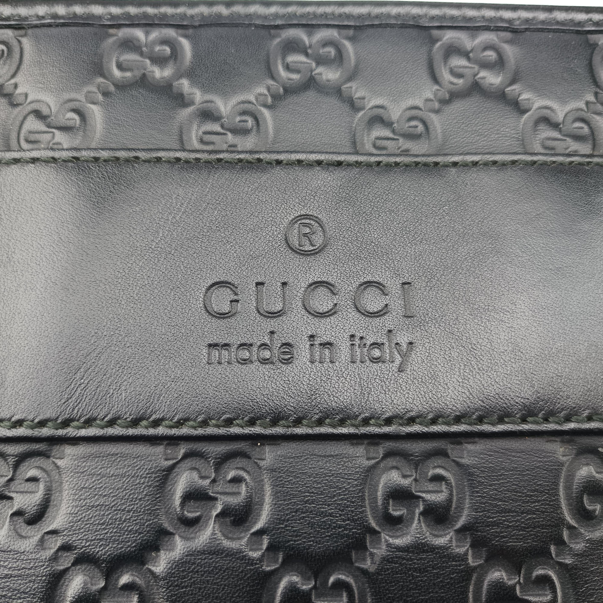 Secondhand Gucci Guccissima Black Leather 246410 handbag | stylenewstar