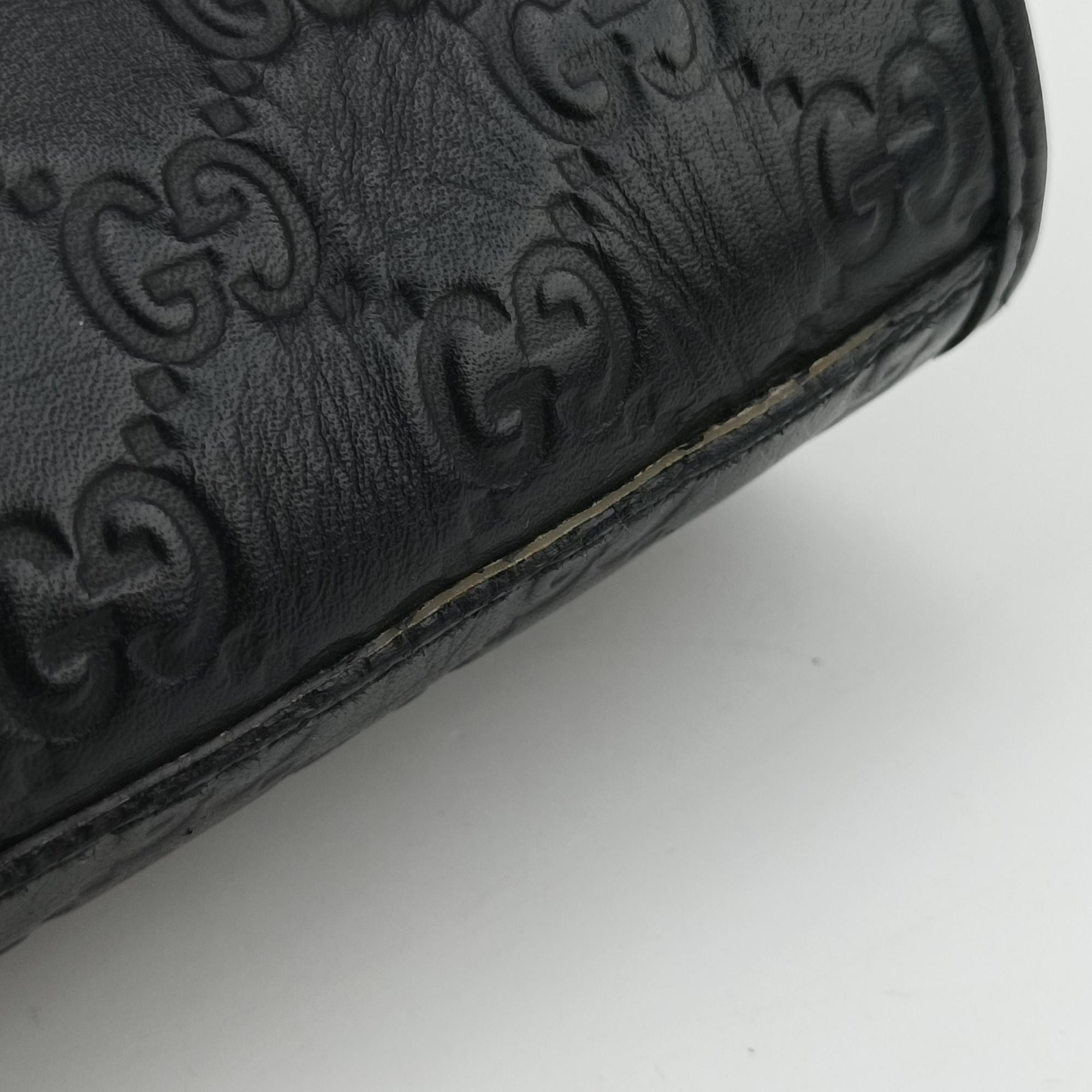 Secondhand Gucci Guccissima Black Leather 246410 handbag | stylenewstar
