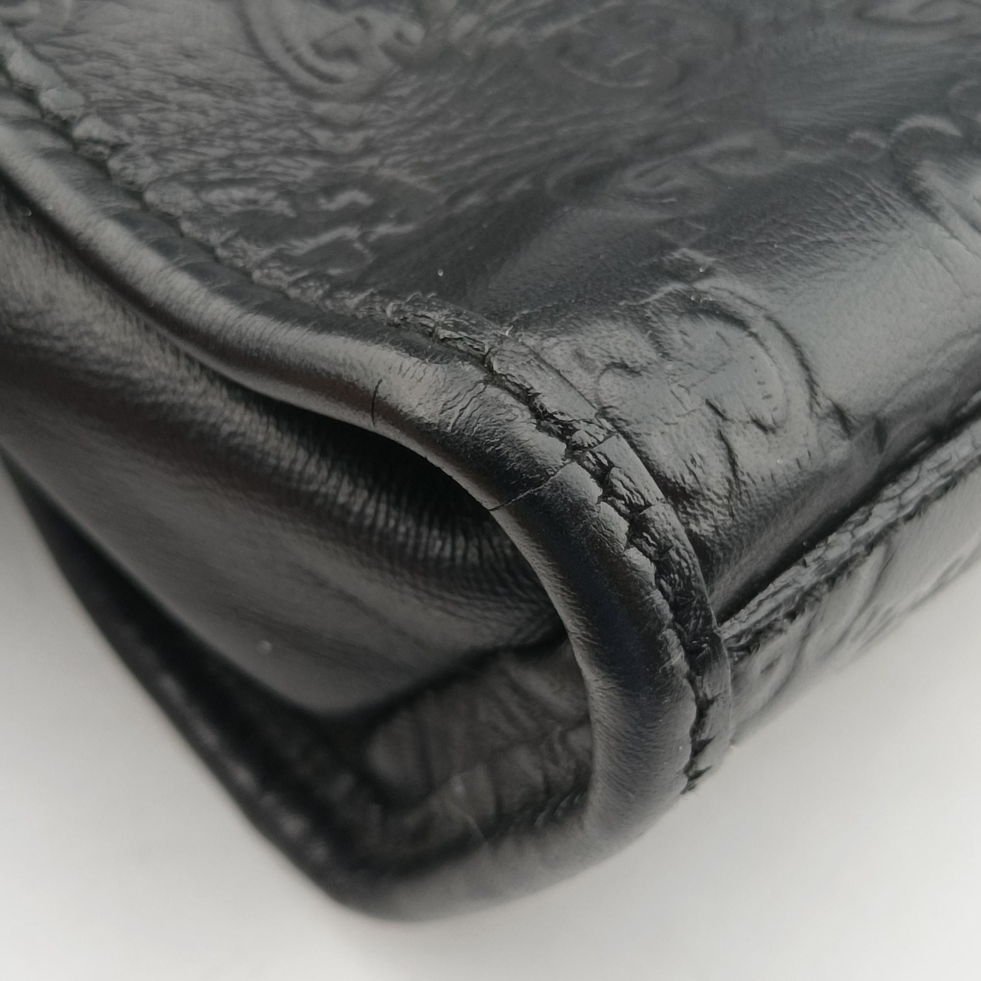 Secondhand Gucci Guccissima Black Leather 246410 handbag | stylenewstar