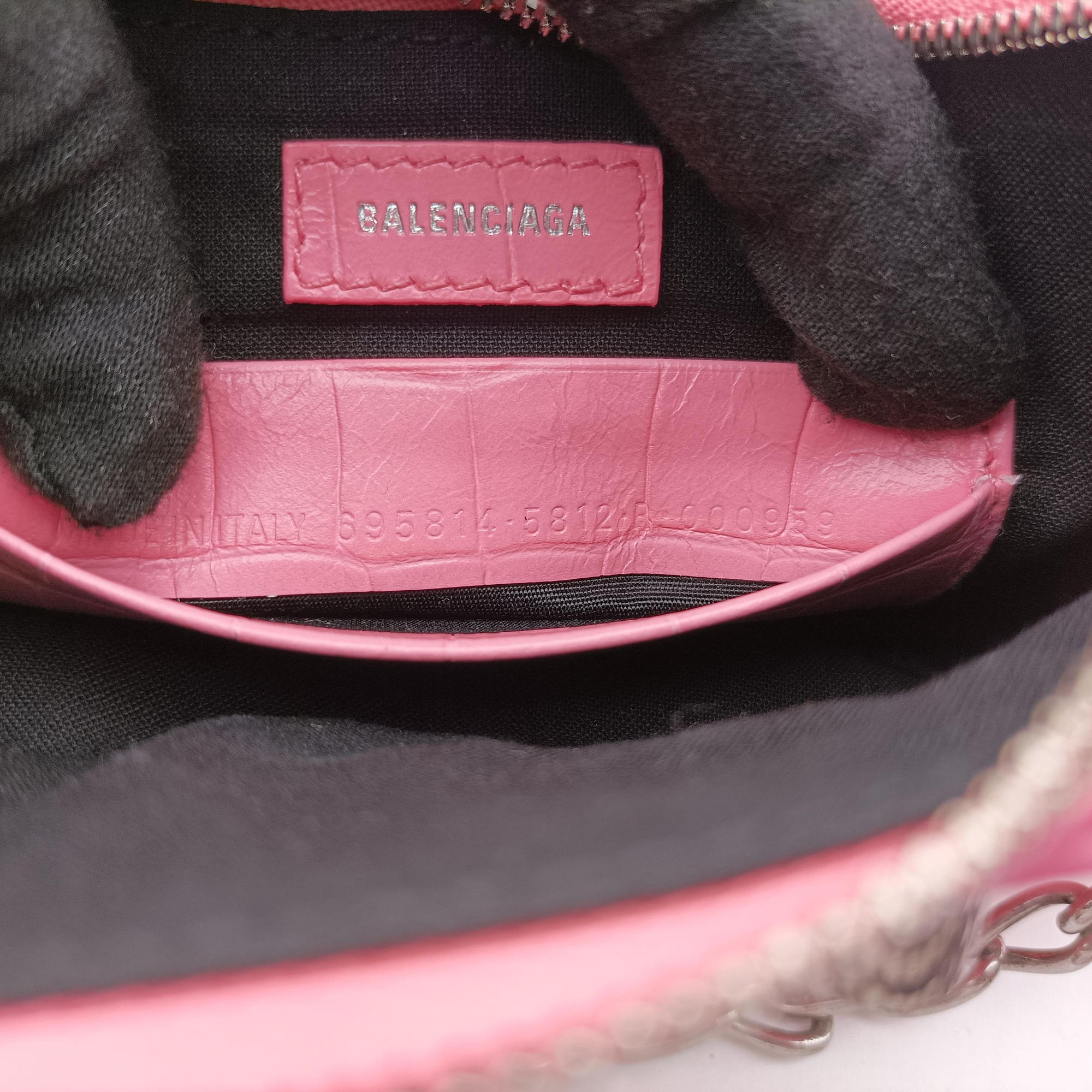 Pre-owned Balenciaga Le Cagole mini Pink Leather  shoulderbag | stylenewstar