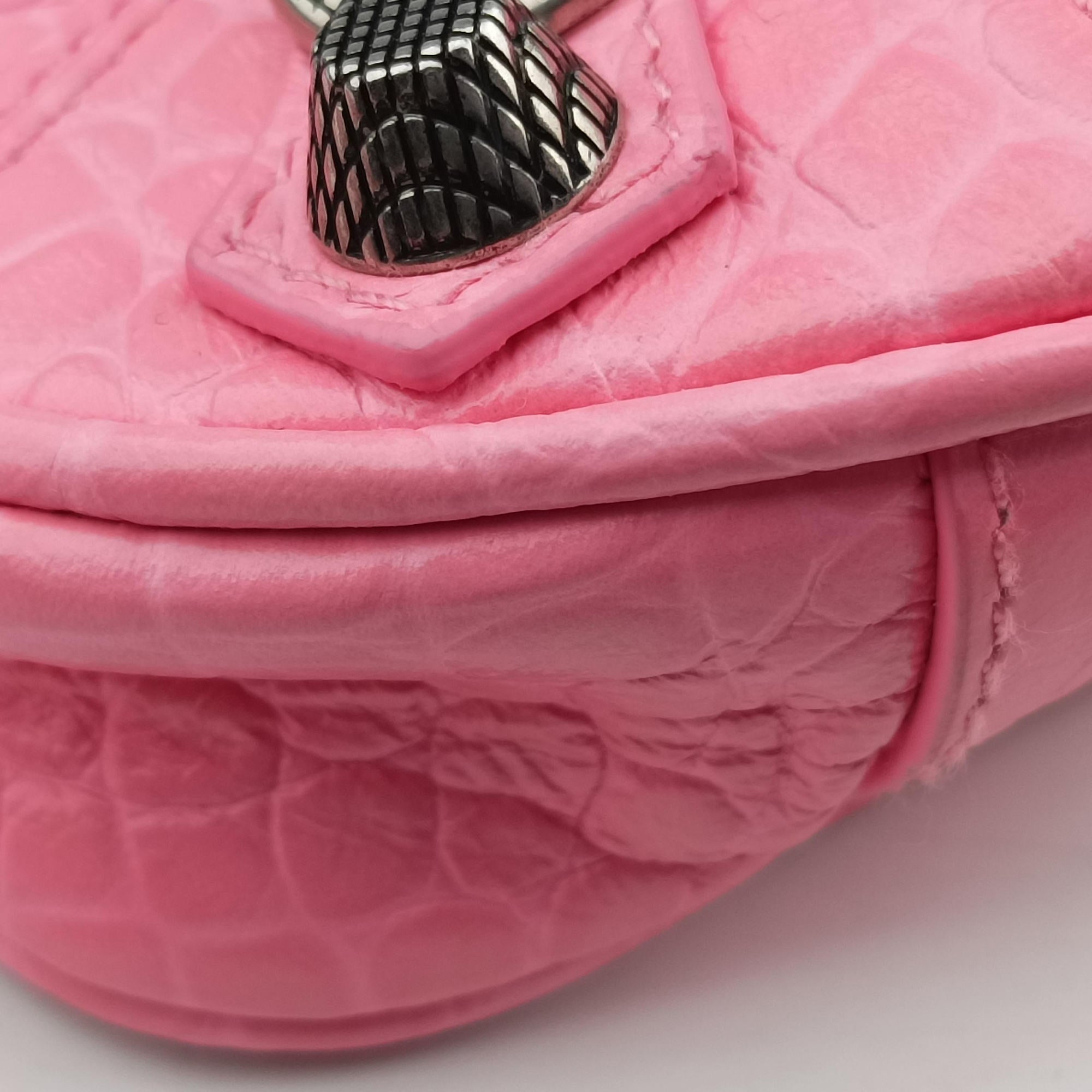 Pre-owned Balenciaga Le Cagole mini Pink Leather  shoulderbag | stylenewstar