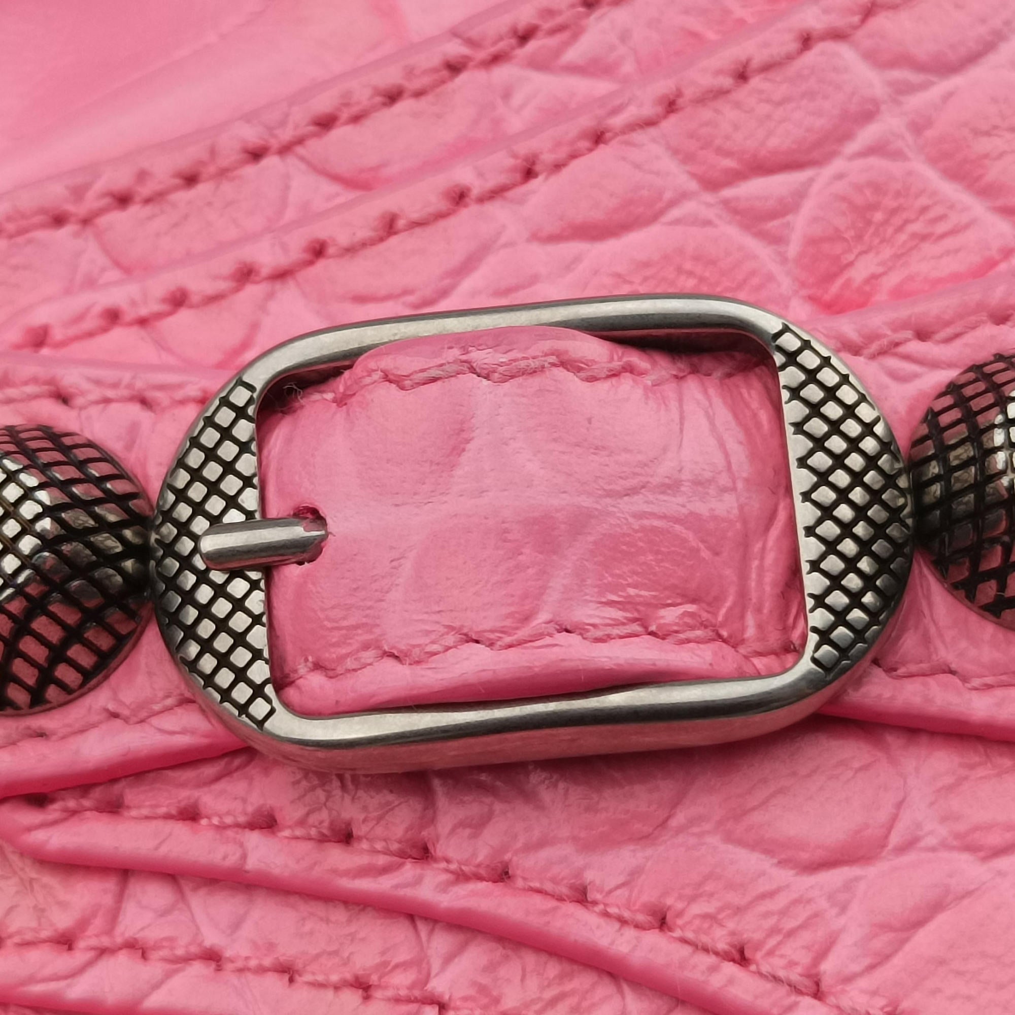Pre-owned Balenciaga Le Cagole mini Pink Leather  shoulderbag | stylenewstar