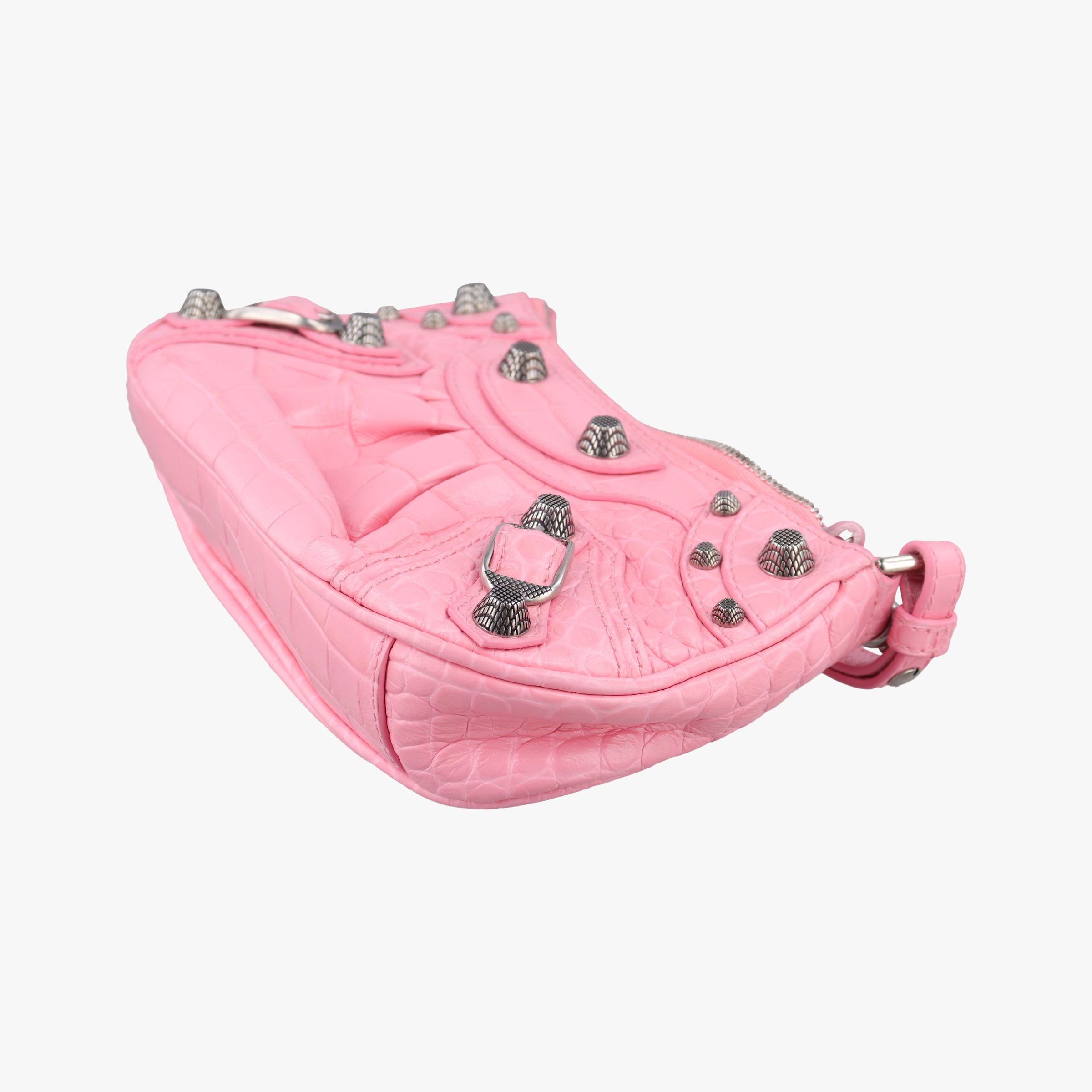 Pre-owned Balenciaga Le Cagole mini Pink Leather  shoulderbag | stylenewstar