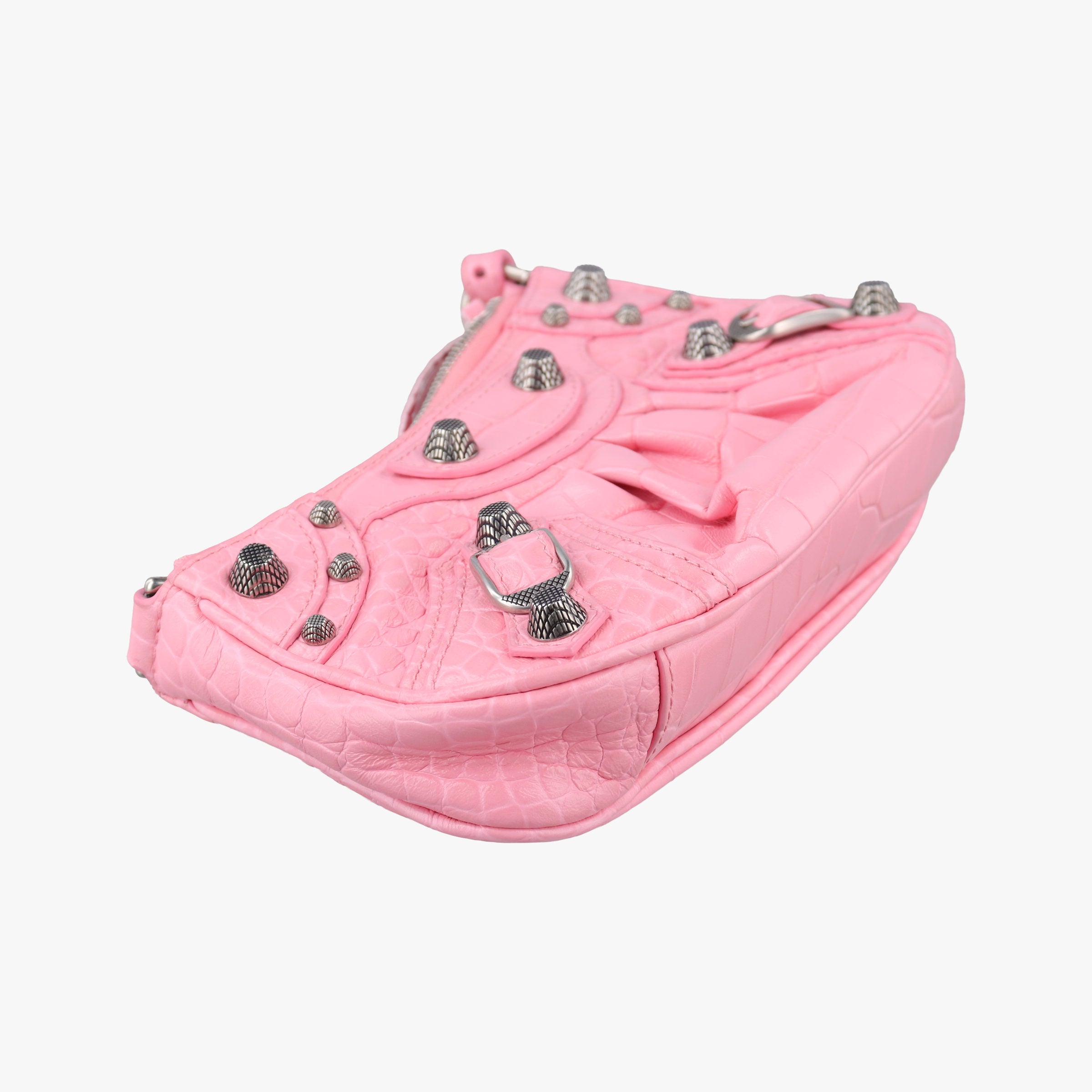 Pre-owned Balenciaga Le Cagole mini Pink Leather  shoulderbag | stylenewstar
