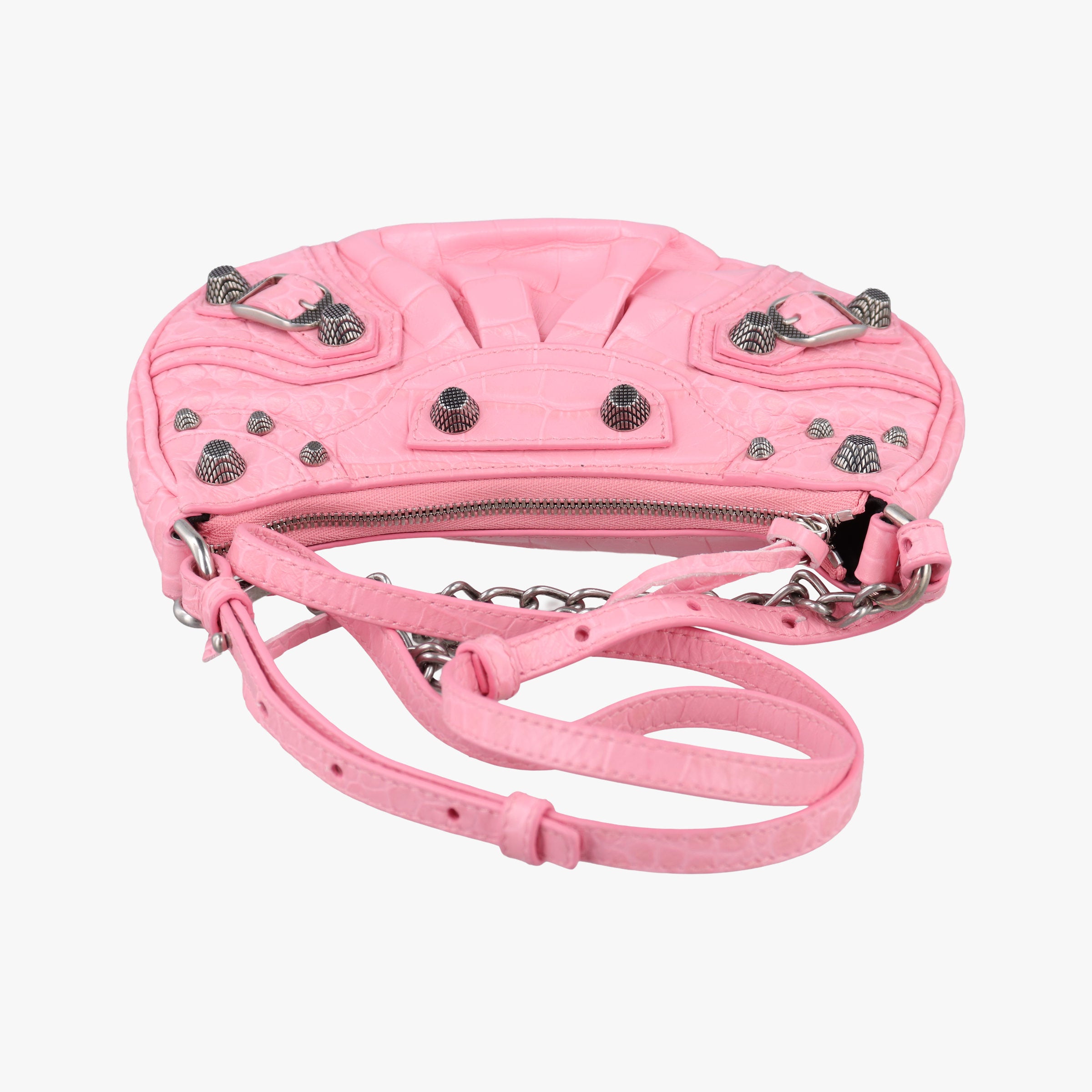 Pre-owned Balenciaga Le Cagole mini Pink Leather  shoulderbag | stylenewstar