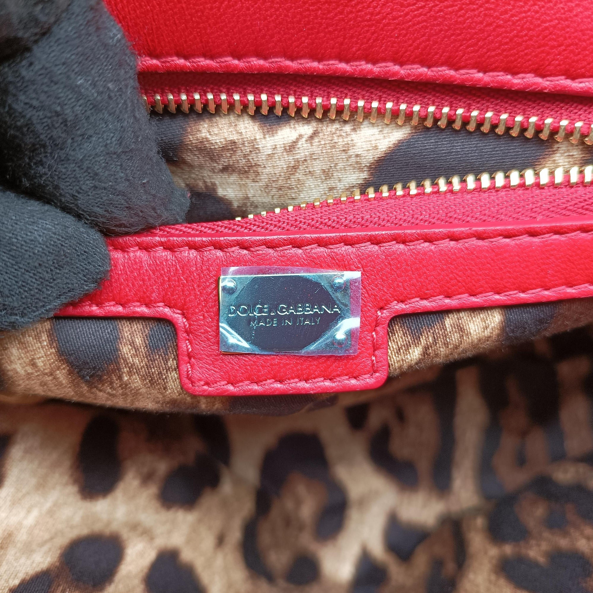 Pre-owned Dolce & Gabbana Miss Kate Red Leather  shoulderbag | stylenewstar