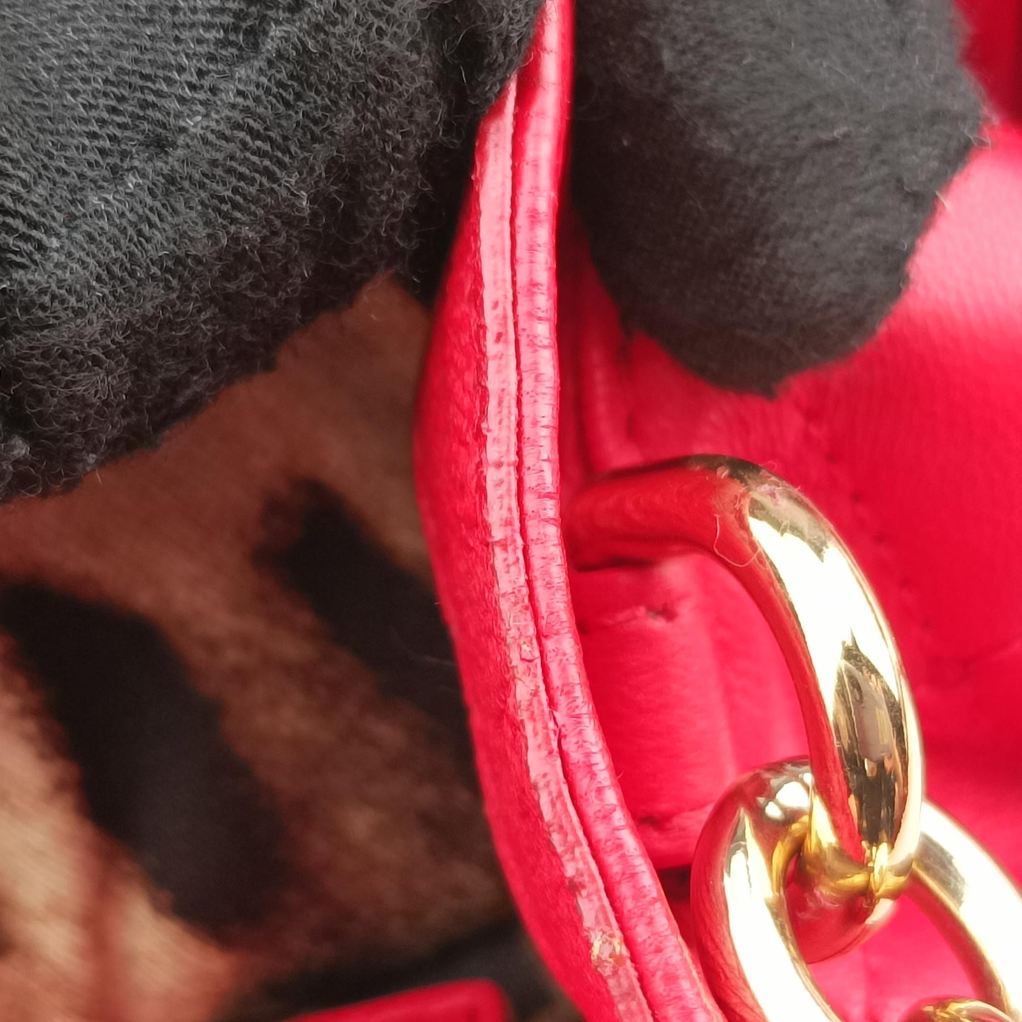 Pre-owned Dolce & Gabbana Miss Kate Red Leather  shoulderbag | stylenewstar