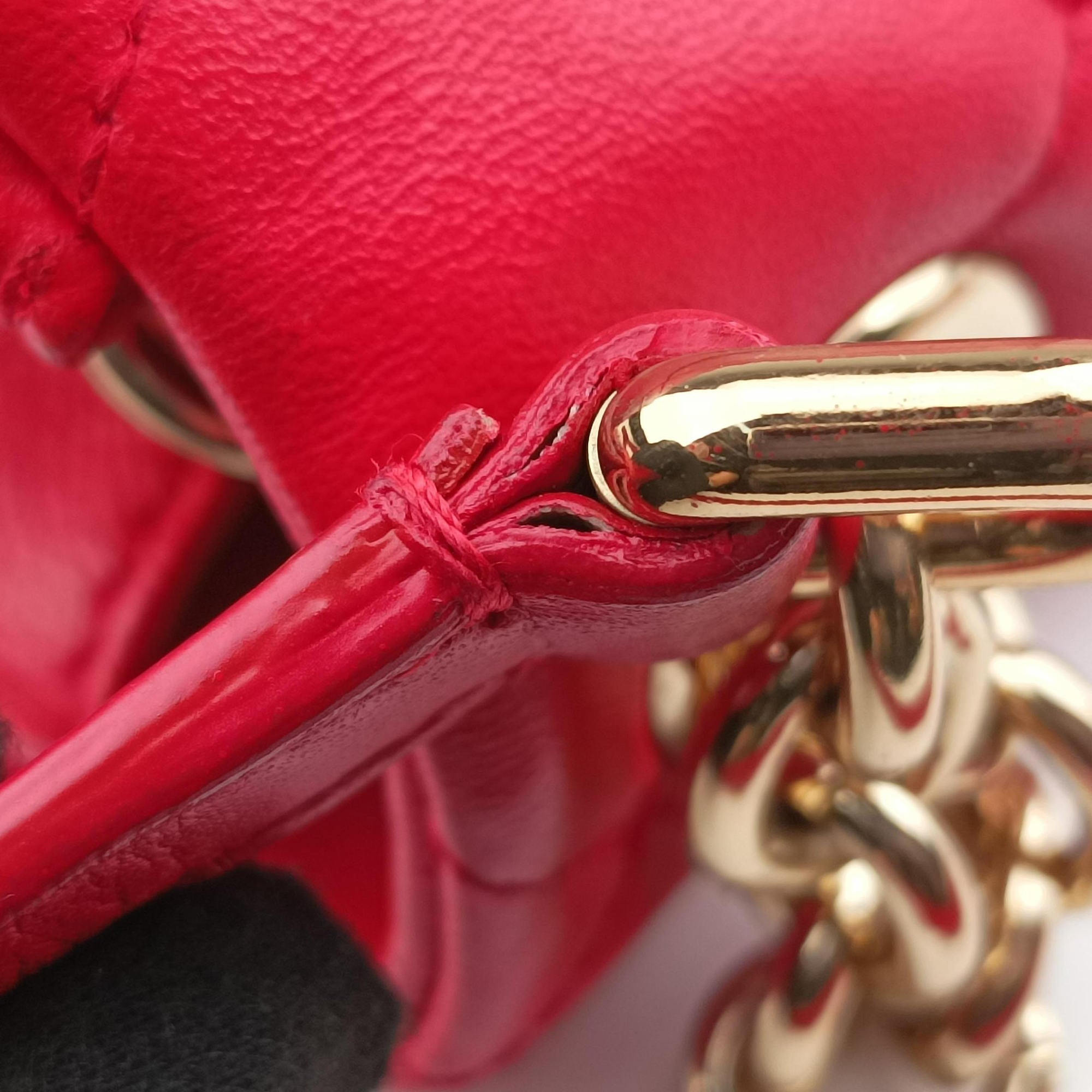 Pre-owned Dolce & Gabbana Miss Kate Red Leather  shoulderbag | stylenewstar