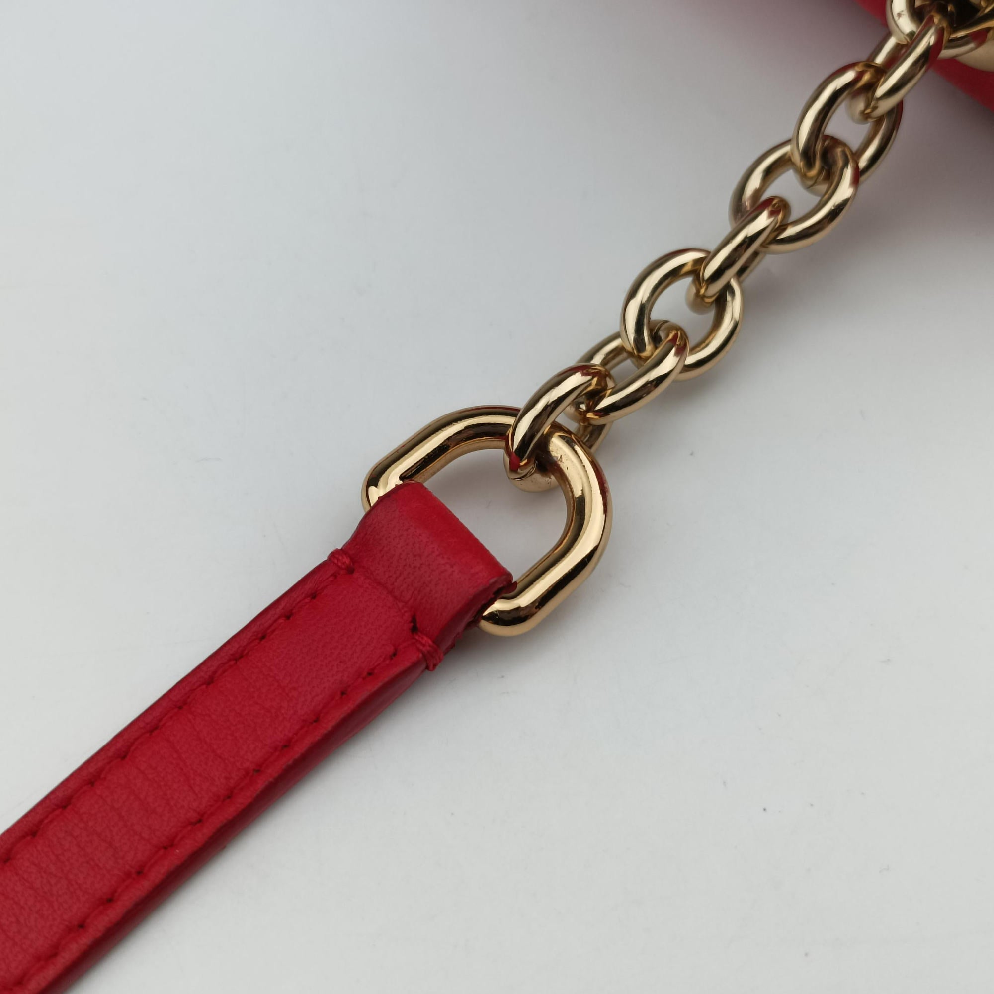 Pre-owned Dolce & Gabbana Miss Kate Red Leather  shoulderbag | stylenewstar