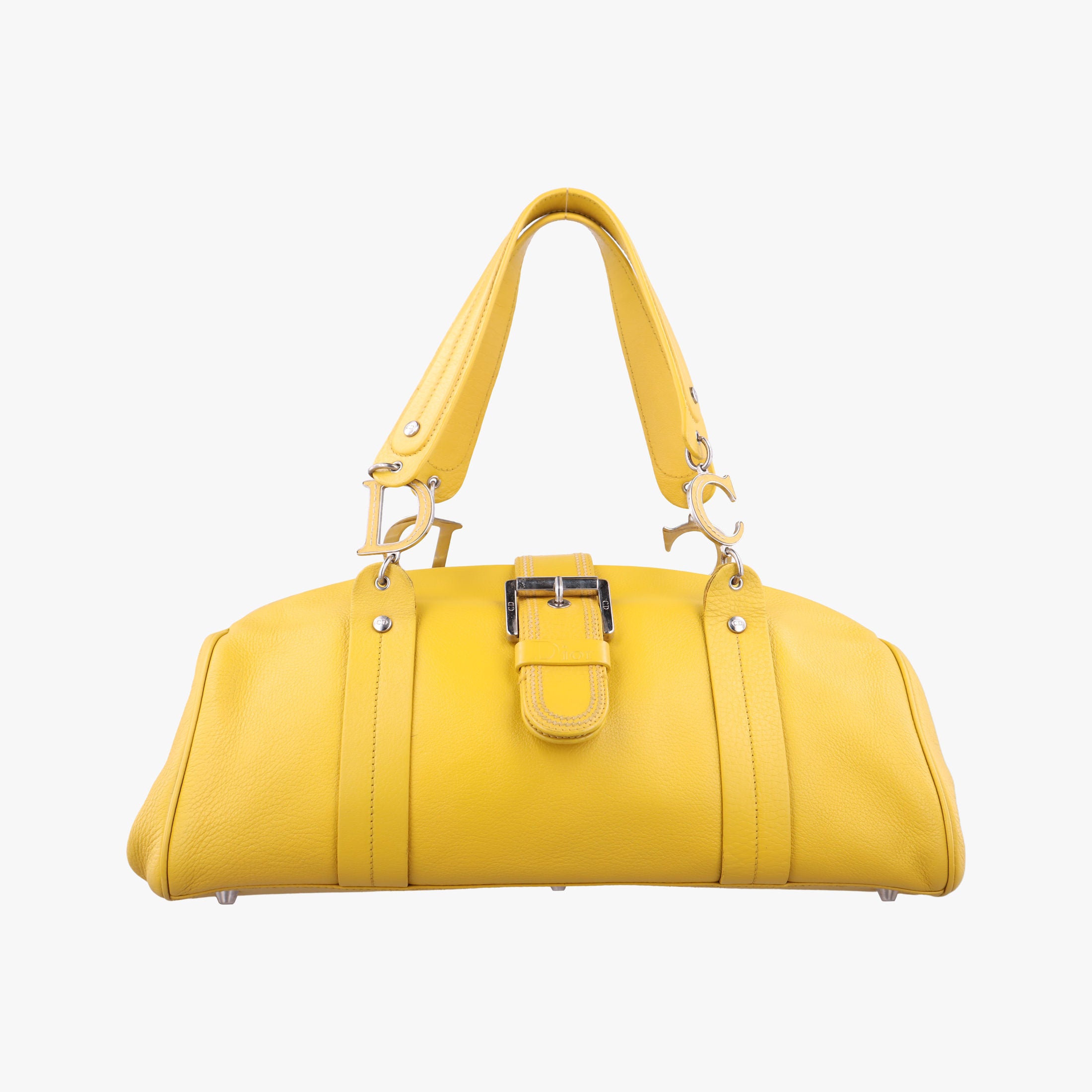 Pre-owned Christian Dior Detective Yellow Leather  handbag | stylenewstar