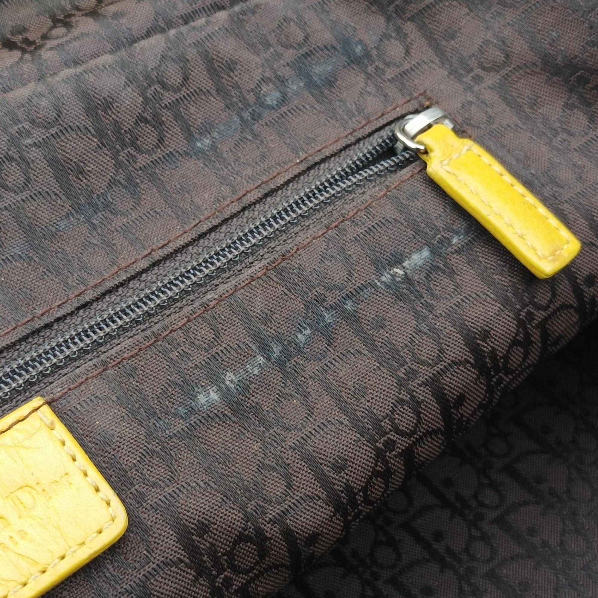 Pre-owned Christian Dior Detective Yellow Leather  handbag | stylenewstar