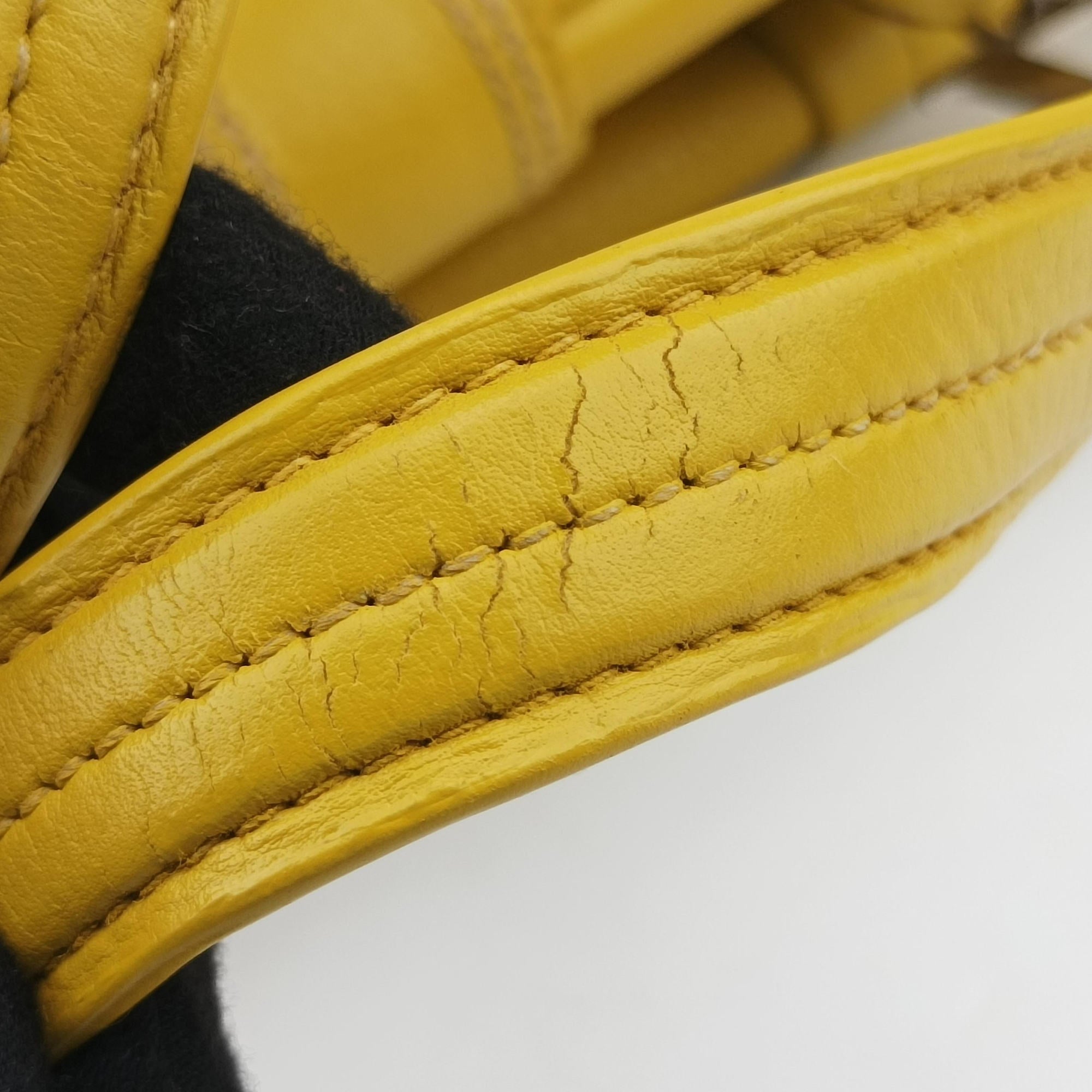 Pre-owned Christian Dior Detective Yellow Leather  handbag | stylenewstar