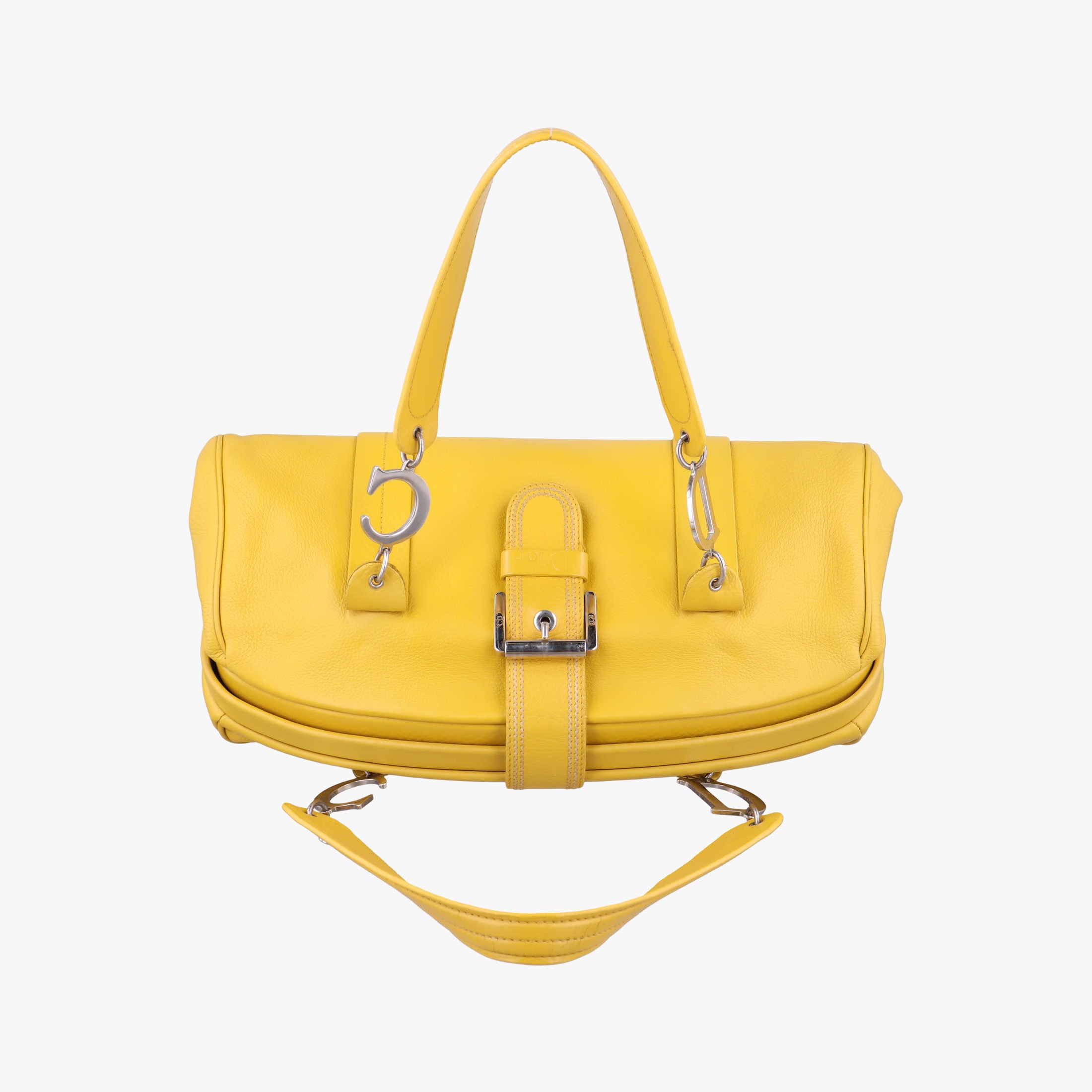Pre-owned Christian Dior Detective Yellow Leather  handbag | stylenewstar