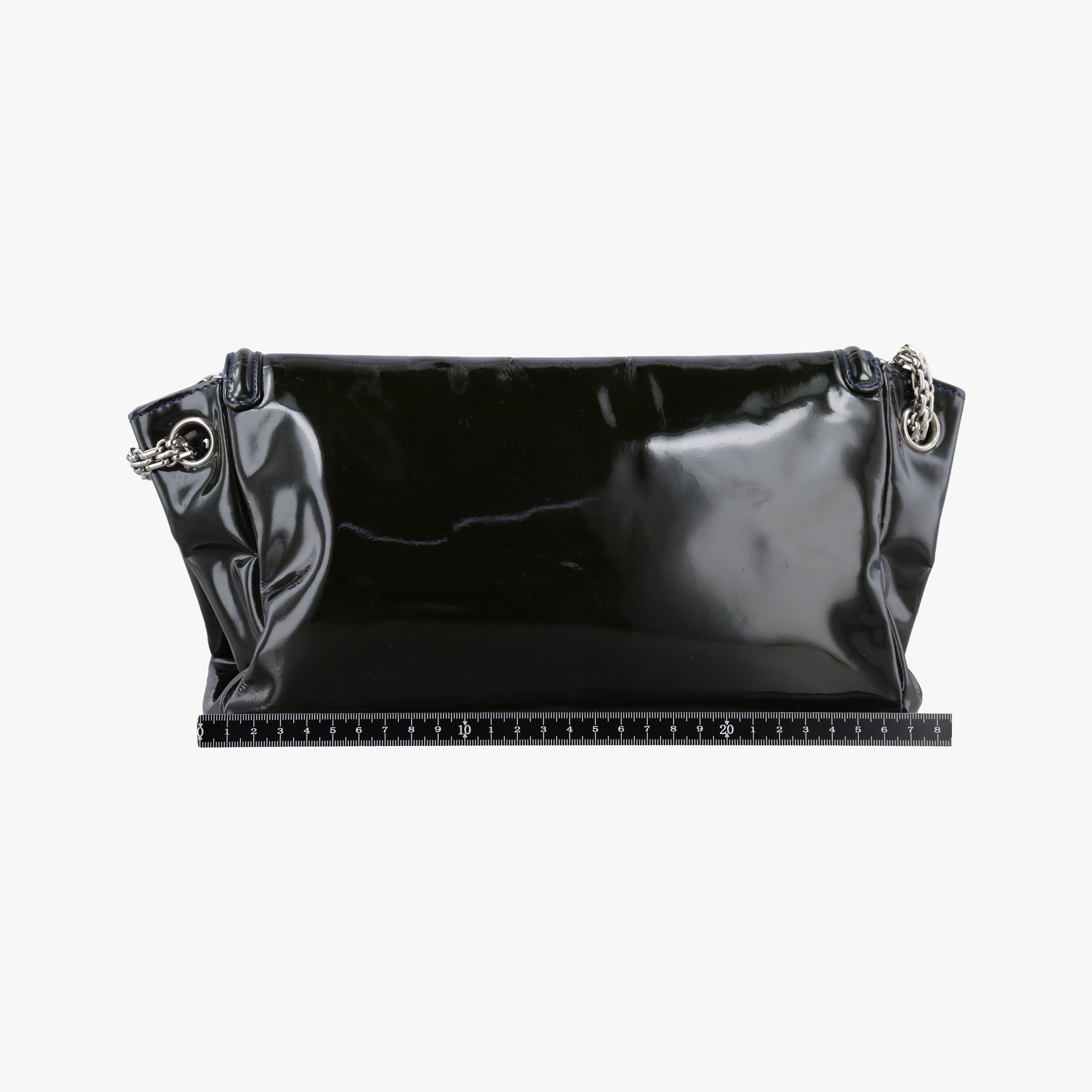 Pre-owned Chanel Chain Flap Green Patent Leather A46823 shoulderbag | stylenewstar