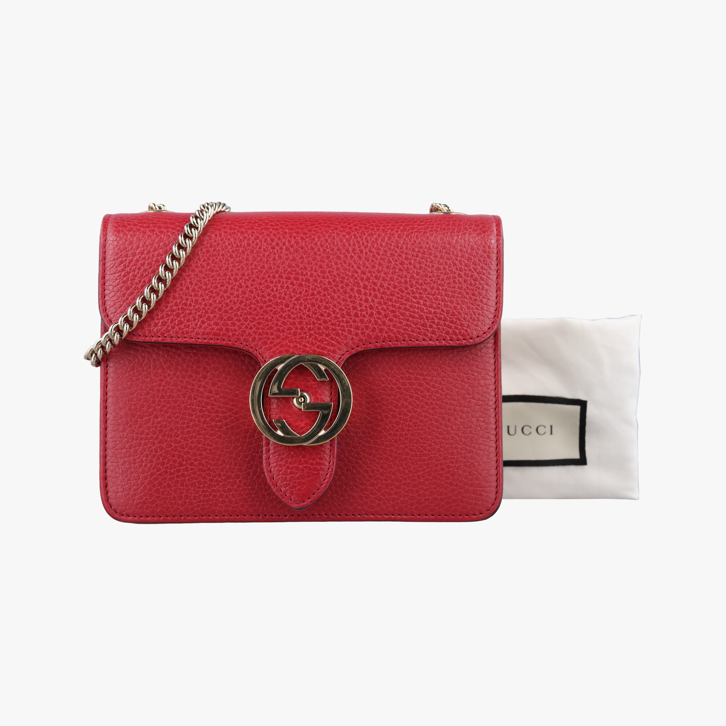 Secondhand Gucci Interlocking G Red Leather 510304 shoulderbag | stylenewstar