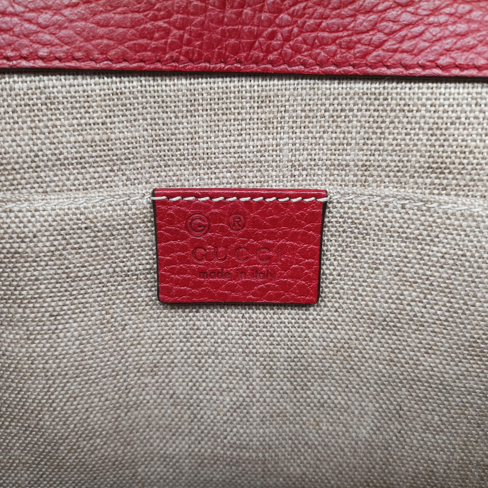 Secondhand Gucci Interlocking G Red Leather 510304 shoulderbag | stylenewstar