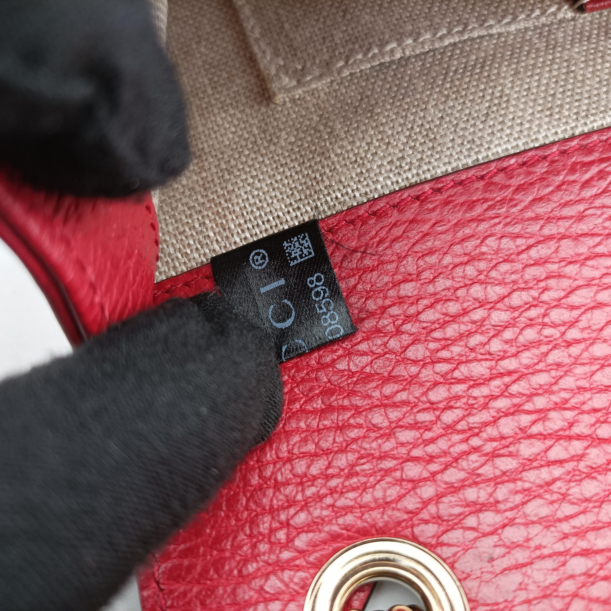 Secondhand Gucci Interlocking G Red Leather 510304 shoulderbag | stylenewstar