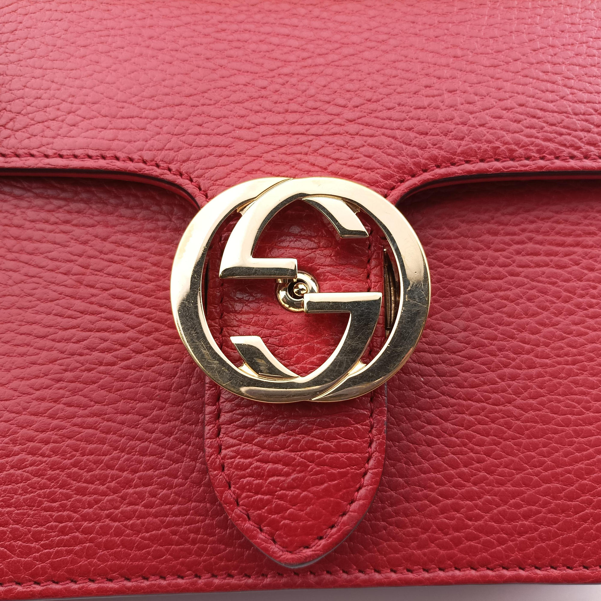 Secondhand Gucci Interlocking G Red Leather 510304 shoulderbag | stylenewstar