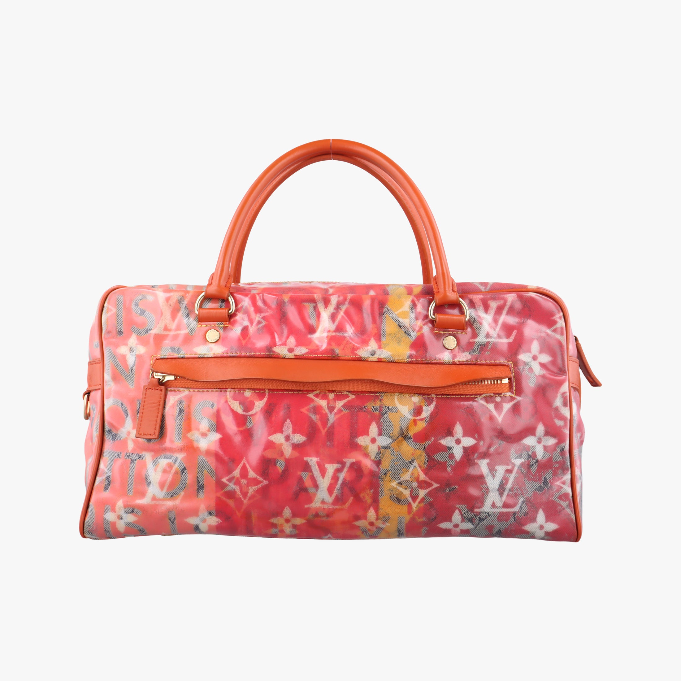 Pre-owned Louis Vuitton Weekender PM Rose×Multicolor Monogram Pulp M95734 handbag | stylenewstar