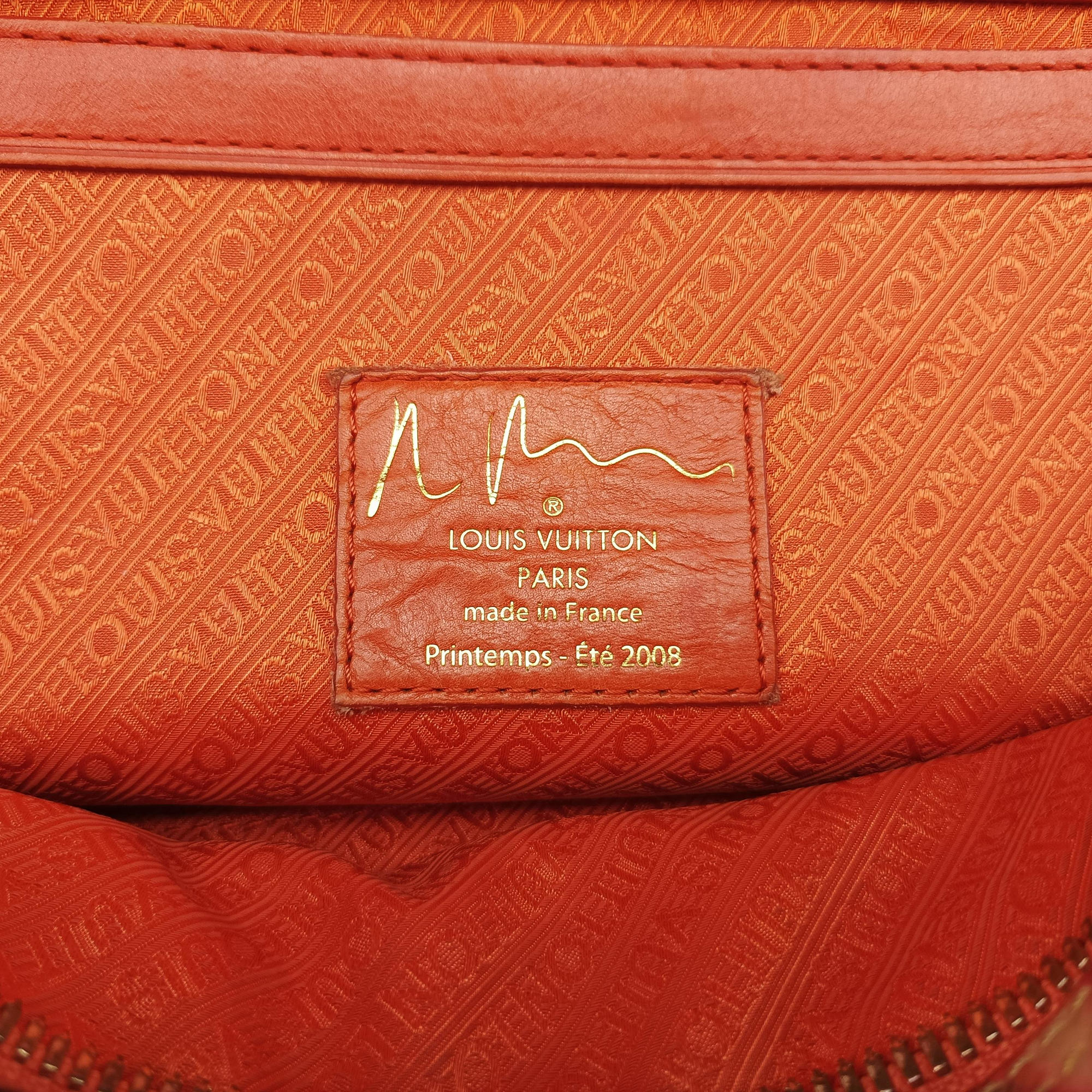 Pre-owned Louis Vuitton Weekender PM Rose×Multicolor Monogram Pulp M95734 handbag | stylenewstar