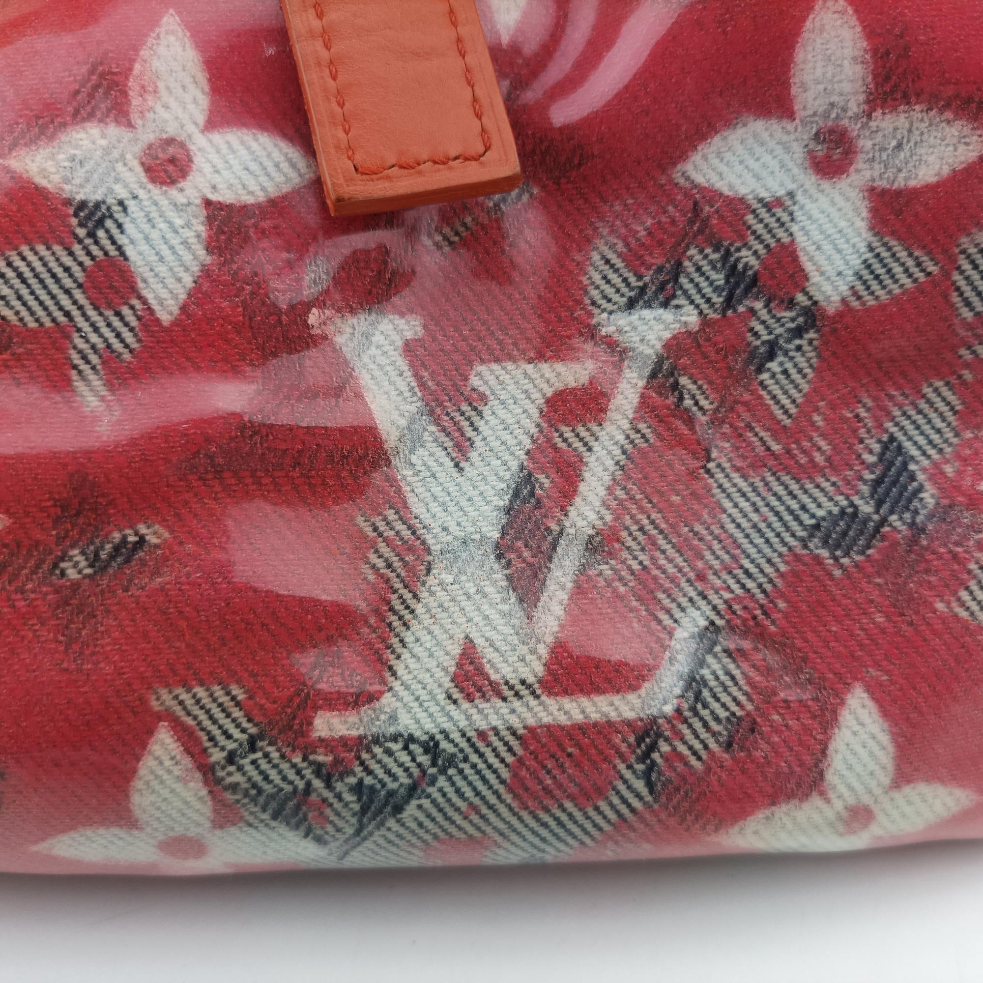 Pre-owned Louis Vuitton Weekender PM Rose×Multicolor Monogram Pulp M95734 handbag | stylenewstar