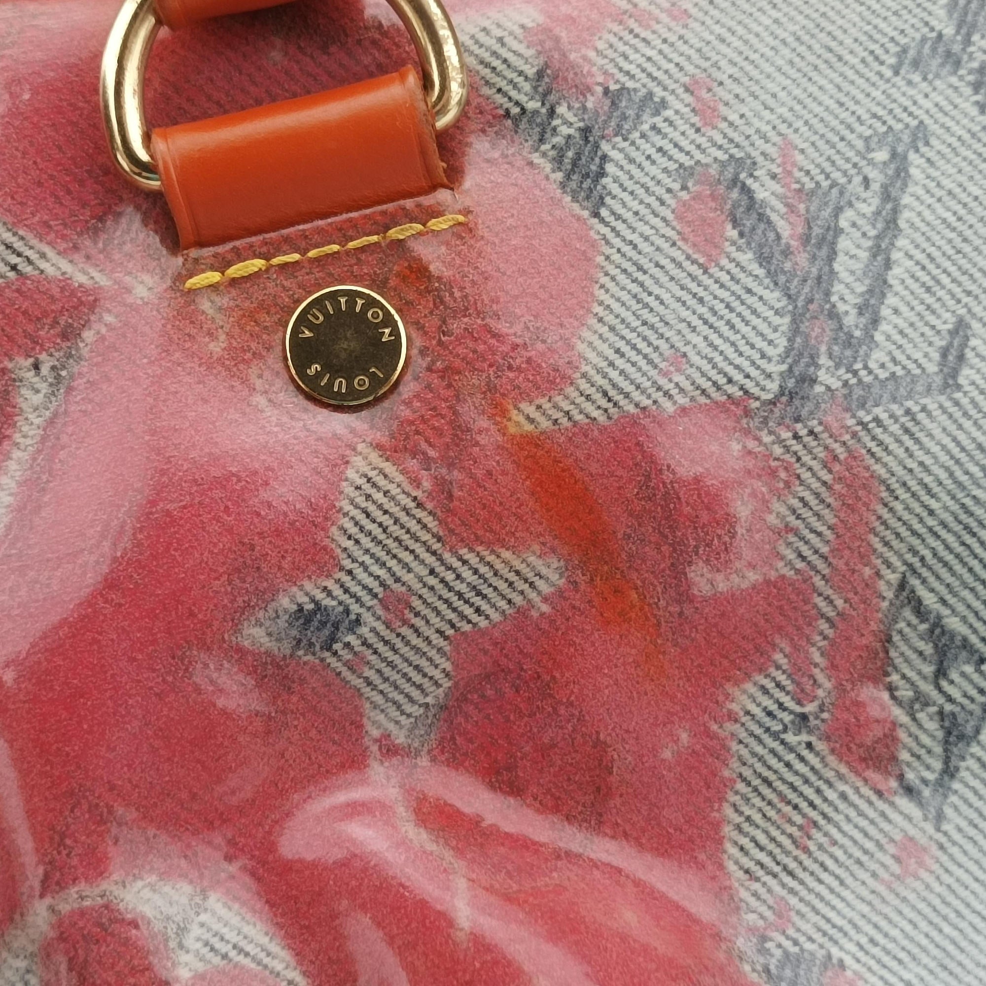 Pre-owned Louis Vuitton Weekender PM Rose×Multicolor Monogram Pulp M95734 handbag | stylenewstar
