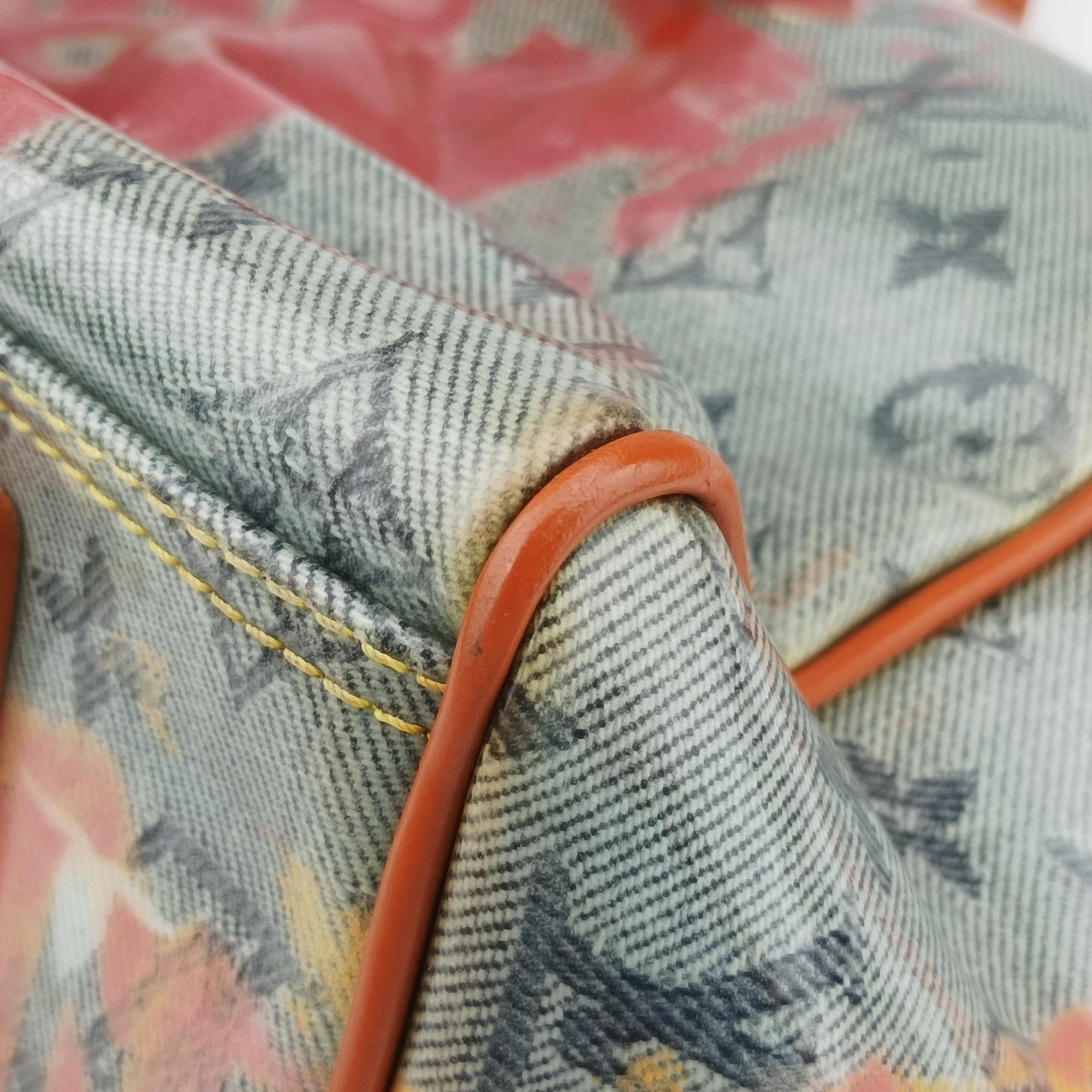 Pre-owned Louis Vuitton Weekender PM Rose×Multicolor Monogram Pulp M95734 handbag | stylenewstar