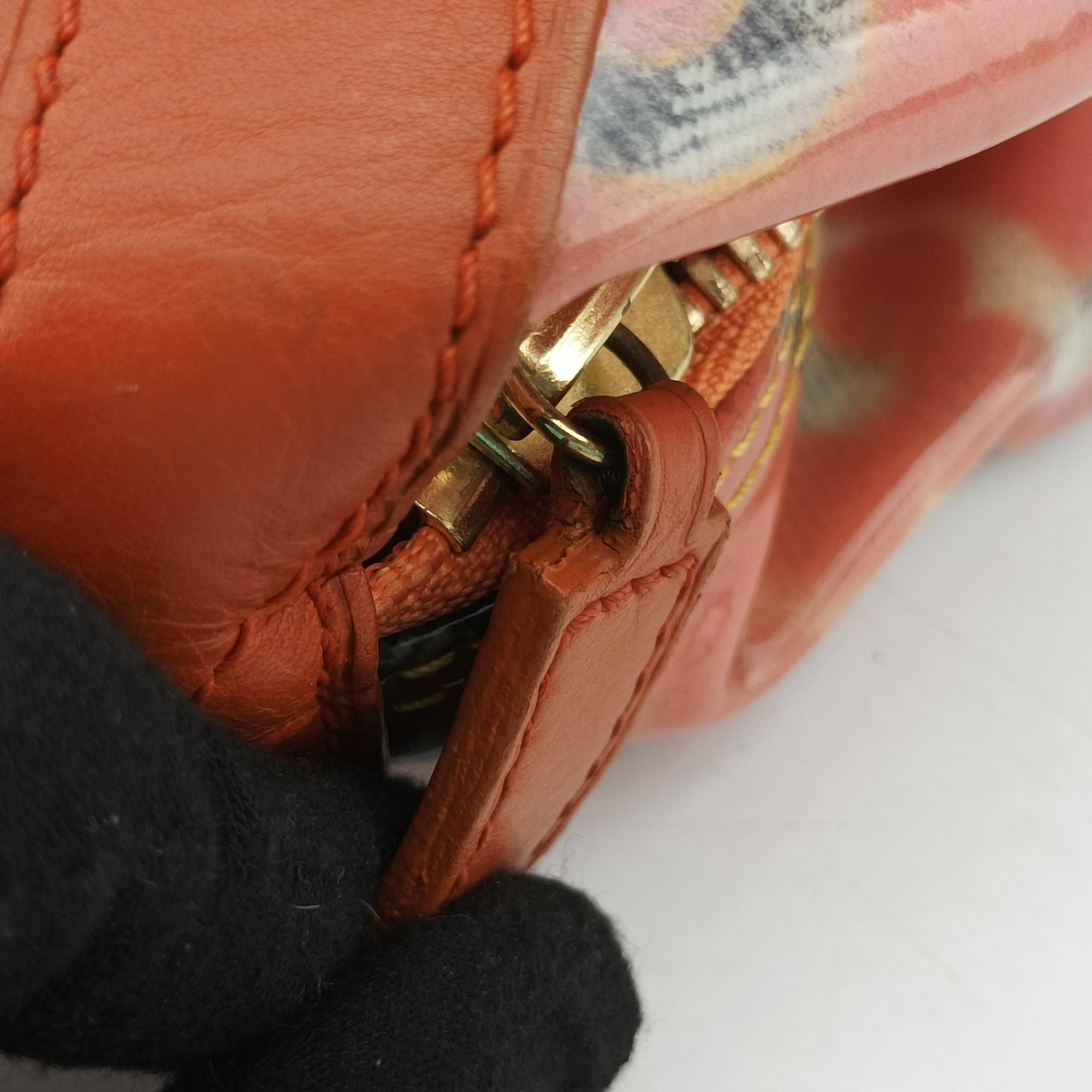 Pre-owned Louis Vuitton Weekender PM Rose×Multicolor Monogram Pulp M95734 handbag | stylenewstar