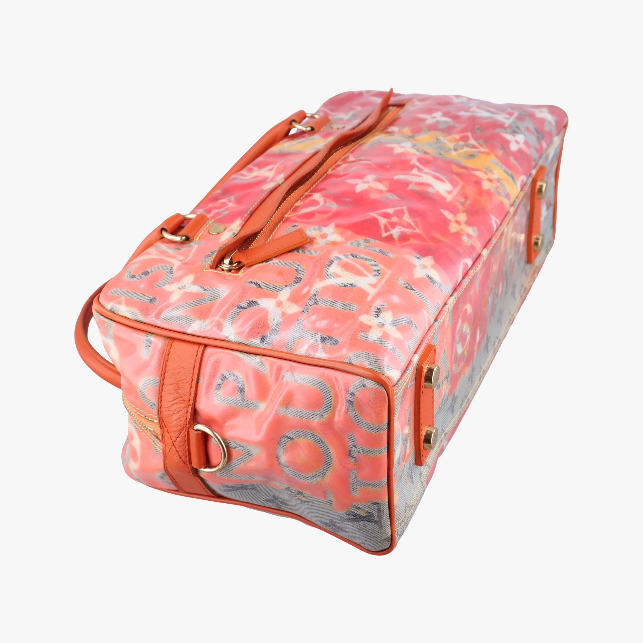 Pre-owned Louis Vuitton Weekender PM Rose×Multicolor Monogram Pulp M95734 handbag | stylenewstar
