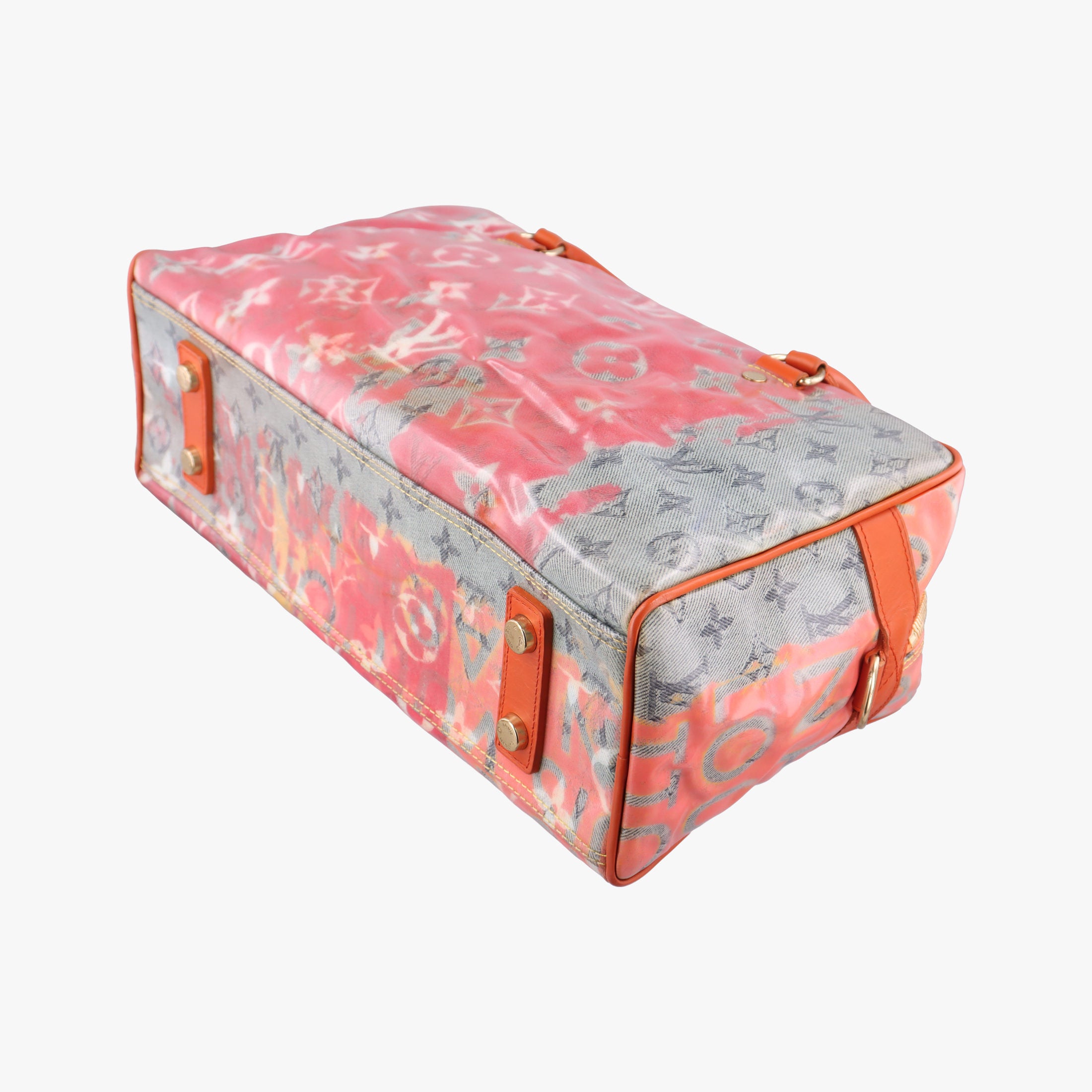 Pre-owned Louis Vuitton Weekender PM Rose×Multicolor Monogram Pulp M95734 handbag | stylenewstar