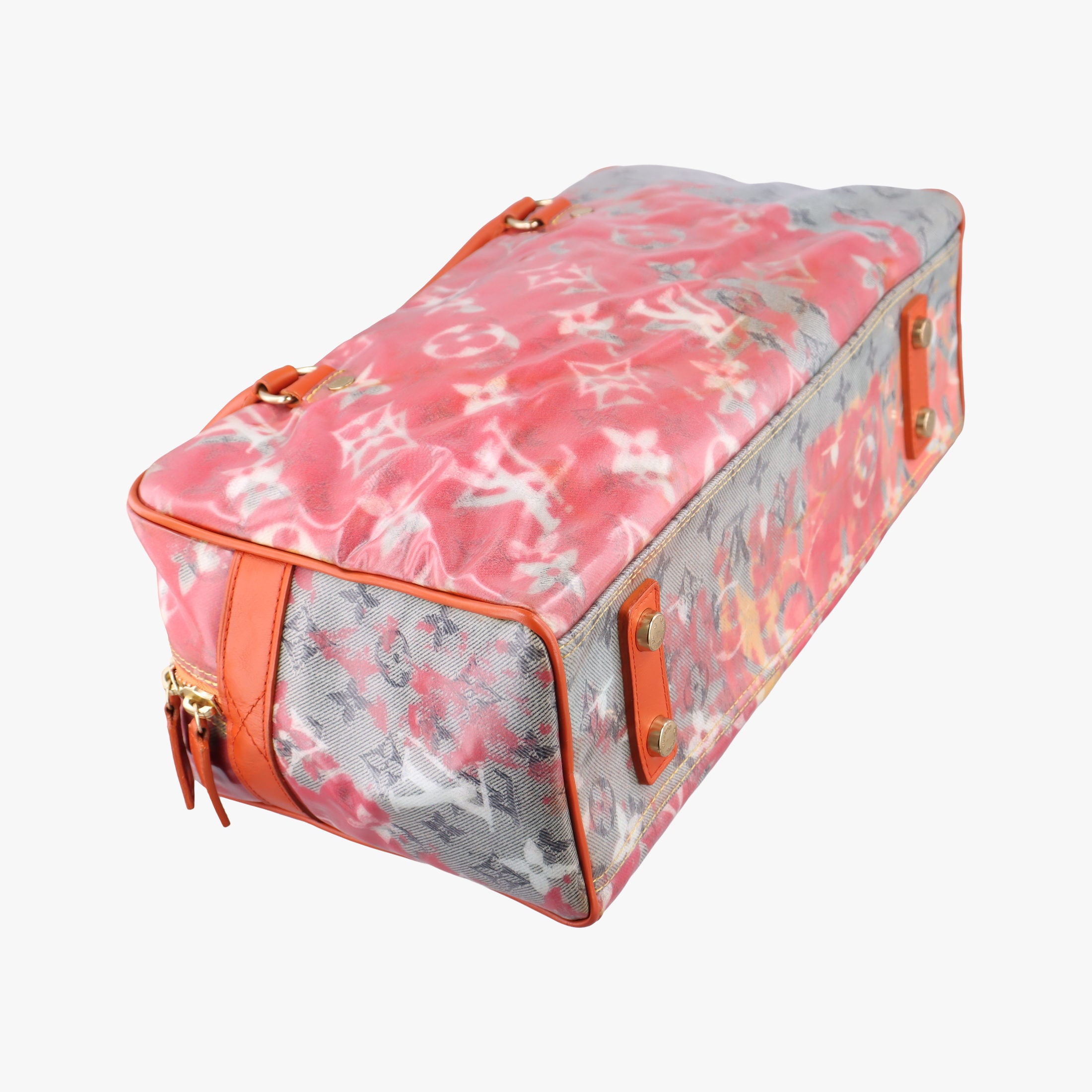Pre-owned Louis Vuitton Weekender PM Rose×Multicolor Monogram Pulp M95734 handbag | stylenewstar