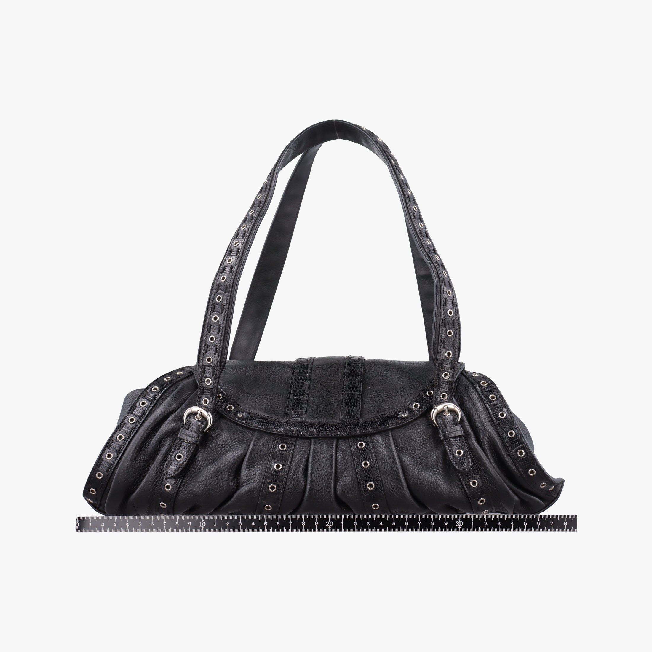Pre-owned Christian Dior Savane Black Leather  shoulderbag | stylenewstar