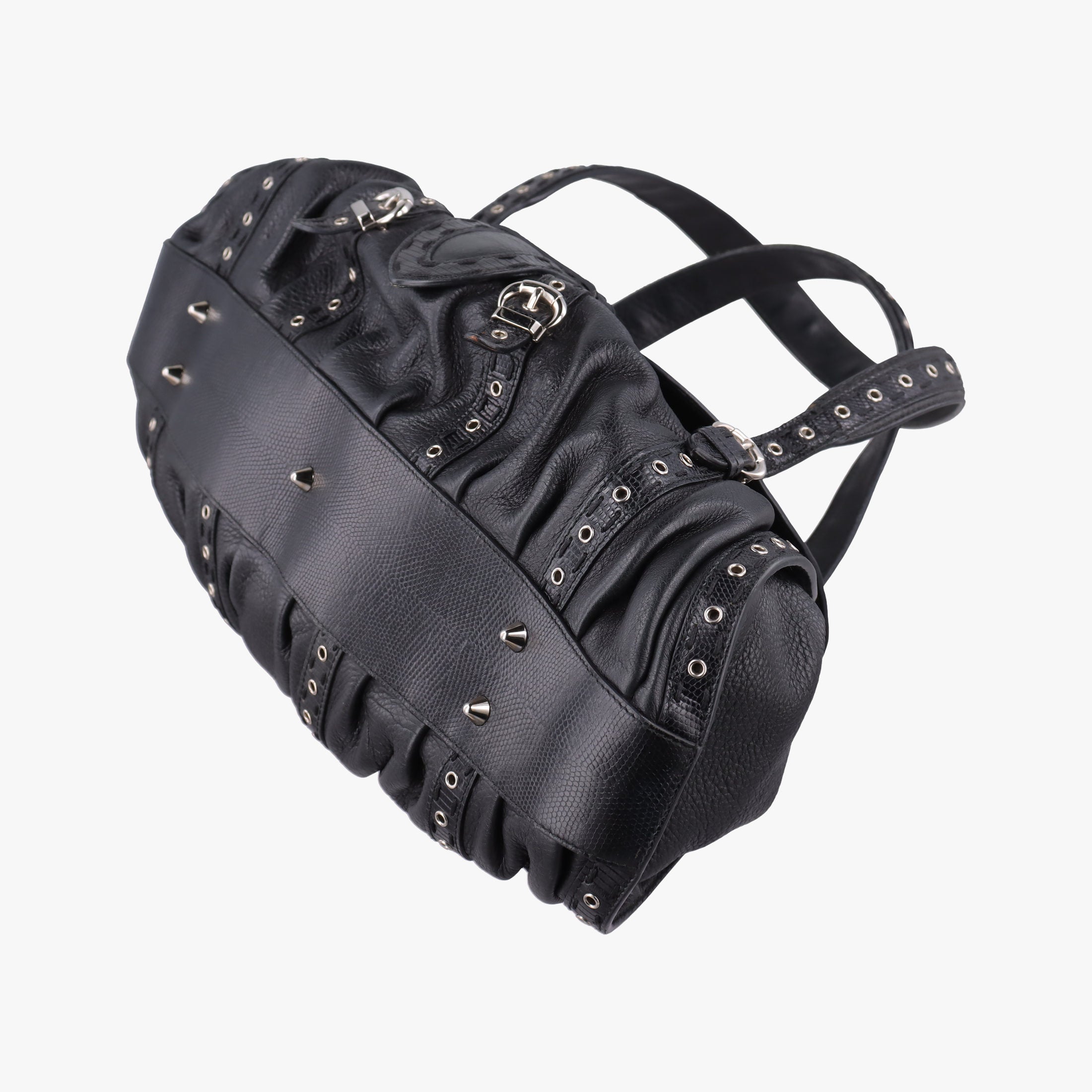 Pre-owned Christian Dior Savane Black Leather  shoulderbag | stylenewstar
