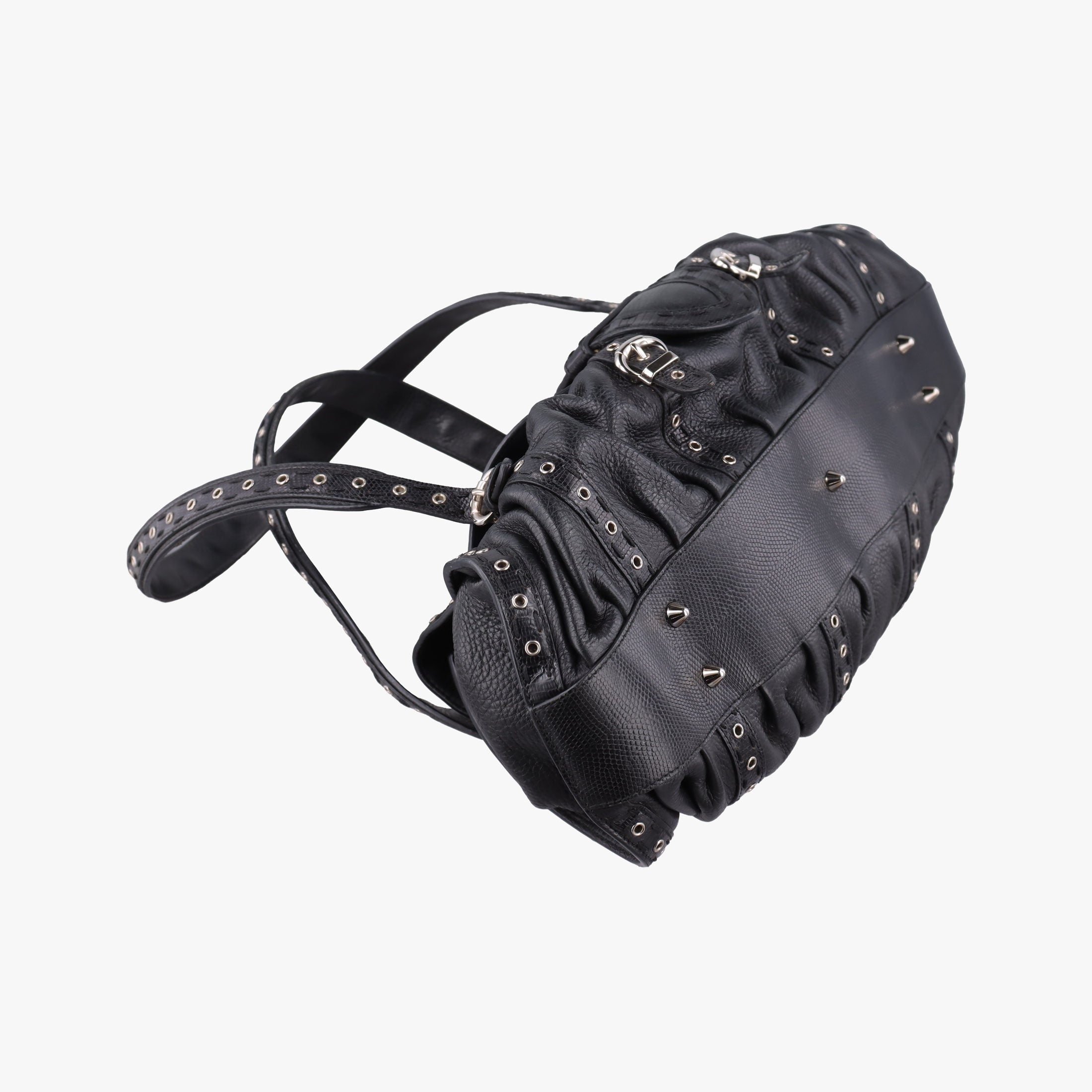 Pre-owned Christian Dior Savane Black Leather  shoulderbag | stylenewstar