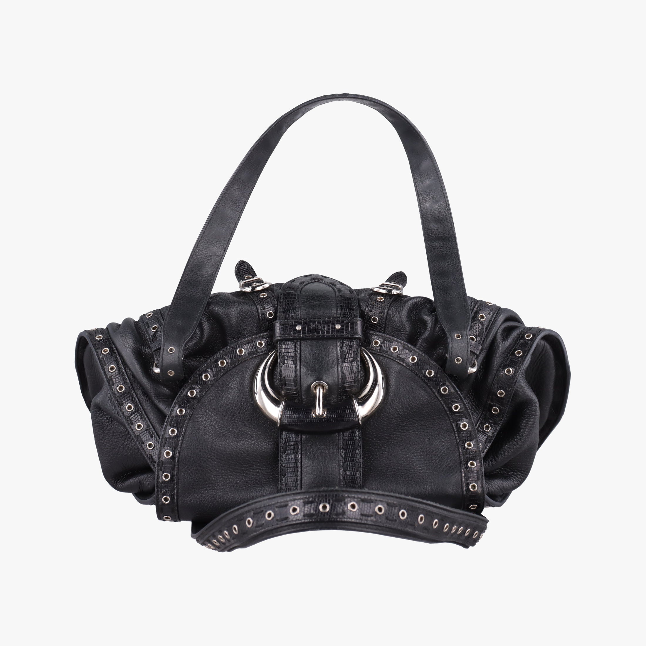 Pre-owned Christian Dior Savane Black Leather  shoulderbag | stylenewstar