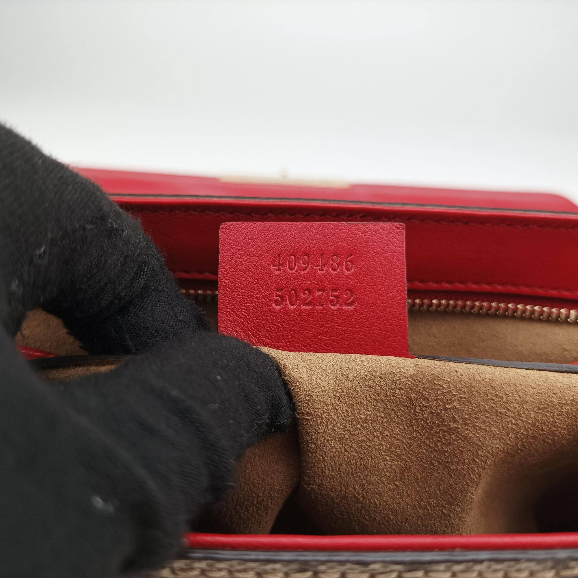 Pre-owned Gucci Padlock beige×red×Multicolour PVC coated canvas×Leather 409486 shoulderbag | stylenewstar
