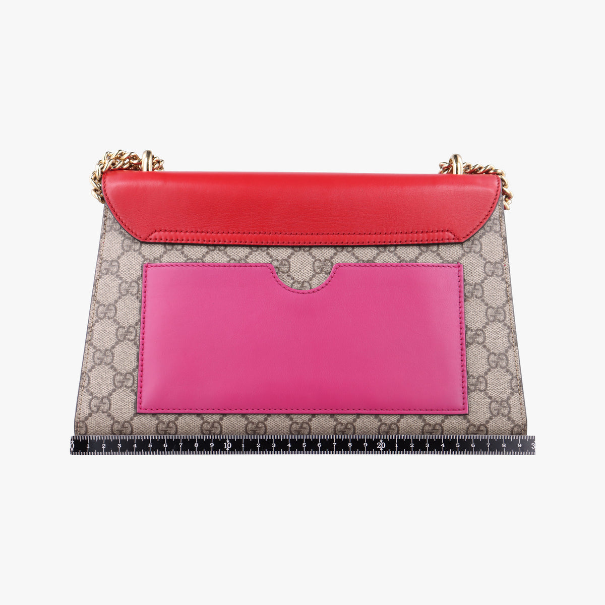 Pre-owned Gucci Padlock beige×red×Multicolour PVC coated canvas×Leather 409486 shoulderbag | stylenewstar