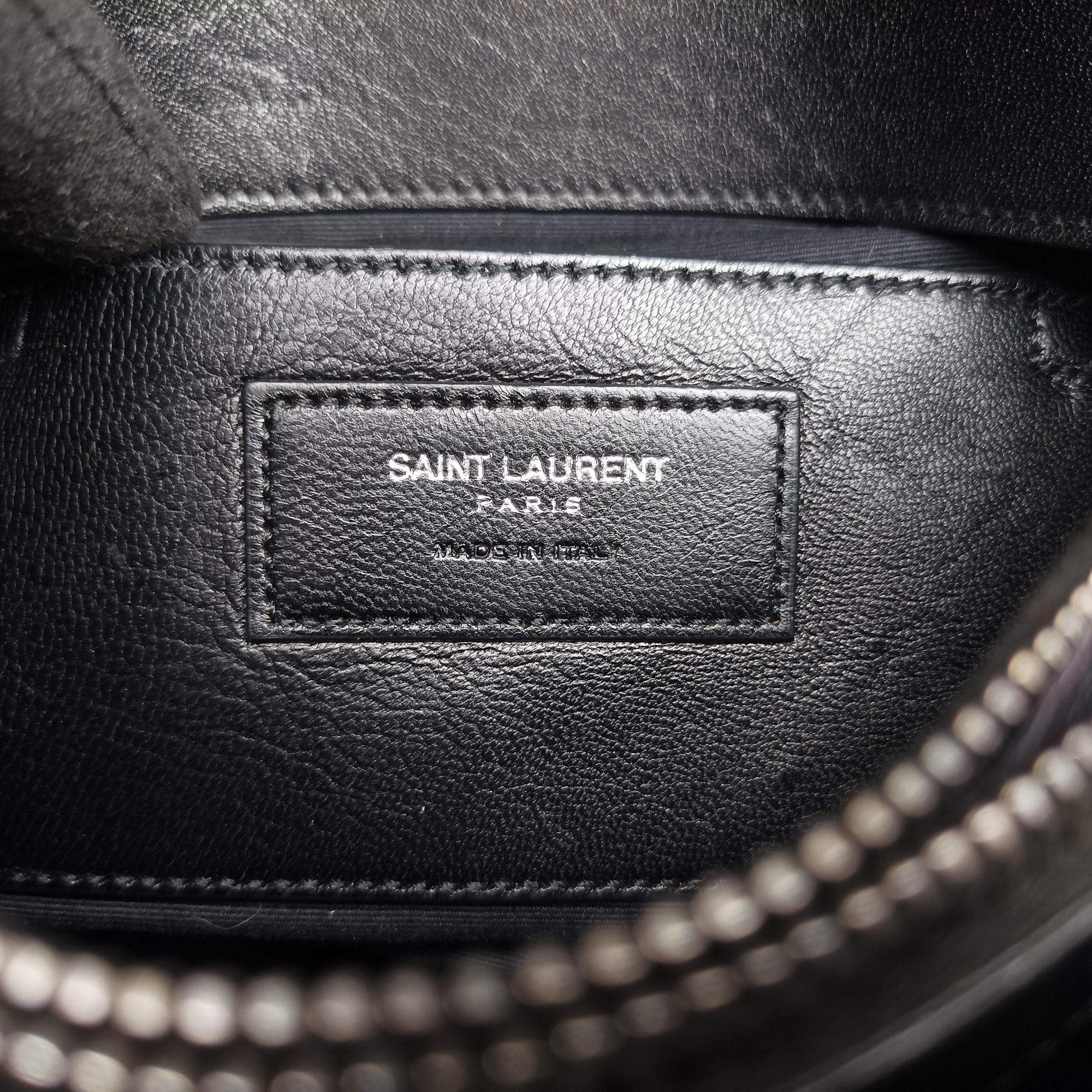 Pre-owned Yves Saint Laurent COLLEGE Black Leather 428056 shoulderbag | stylenewstar
