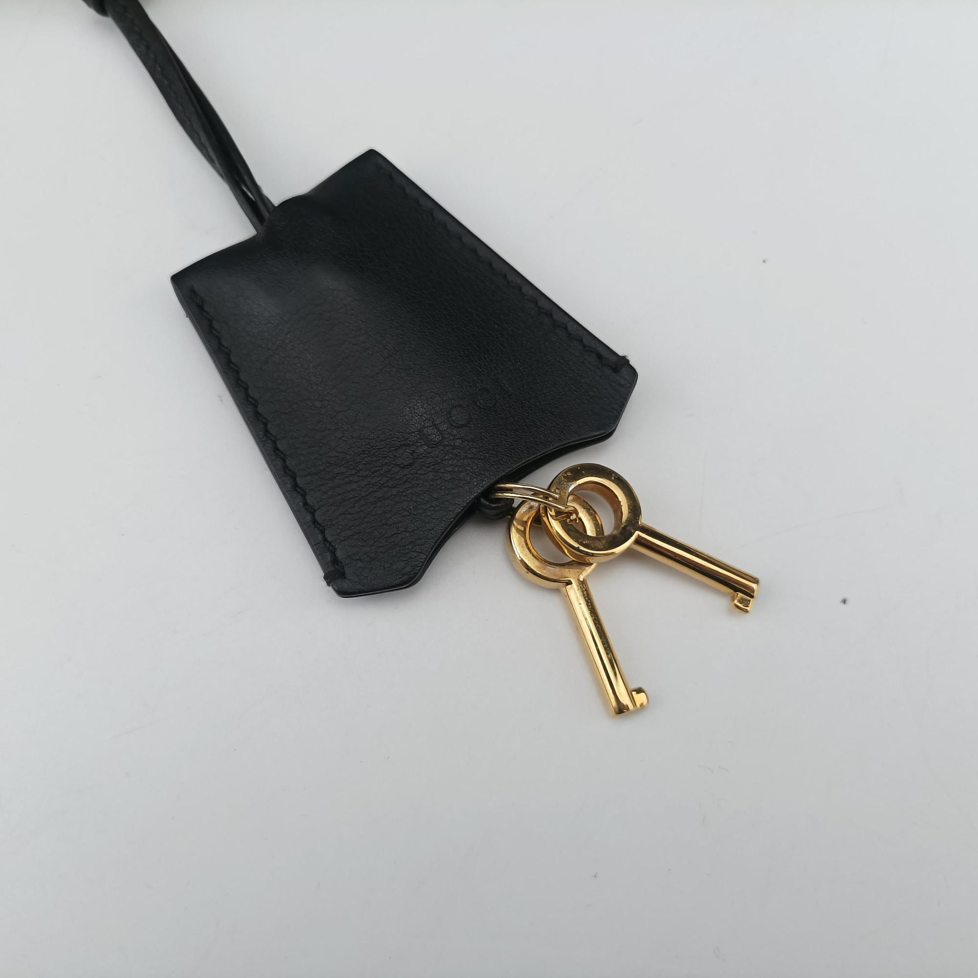 Pre-owned Gucci Padlock Black Leather 409487 shoulderbag | stylenewstar