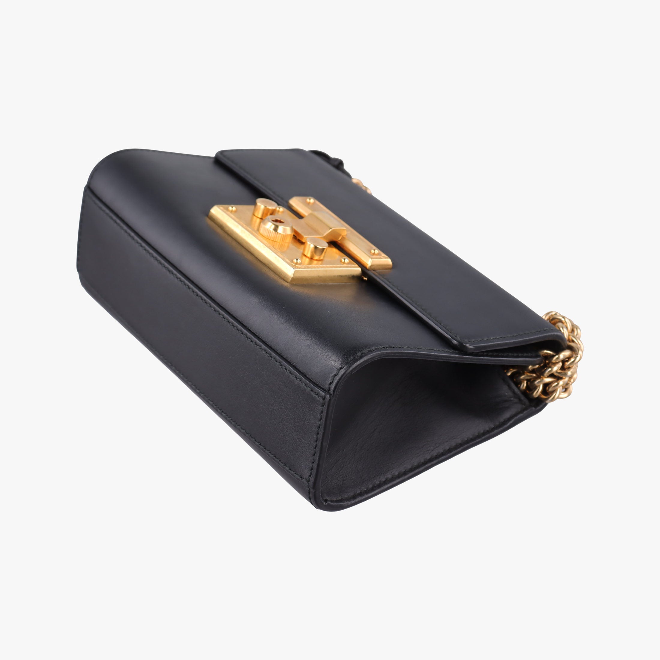 Pre-owned Gucci Padlock Black Leather 409487 shoulderbag | stylenewstar