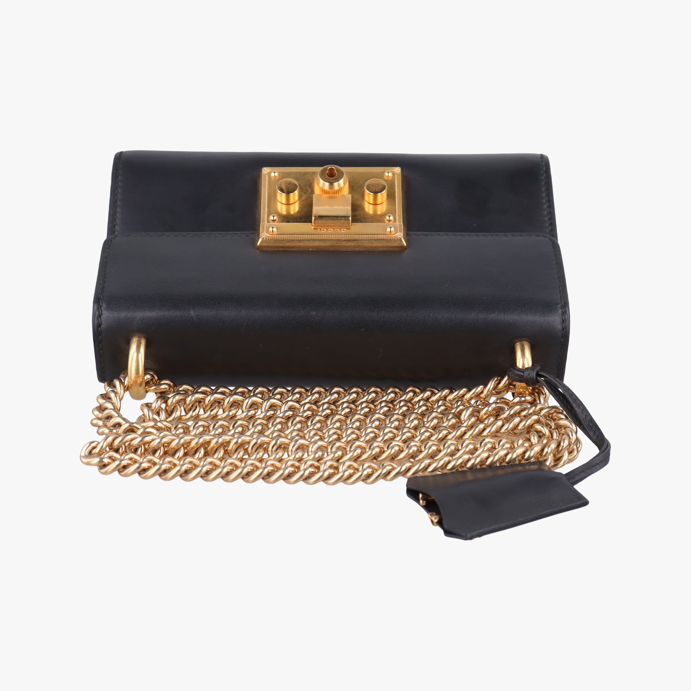 Pre-owned Gucci Padlock Black Leather 409487 shoulderbag | stylenewstar